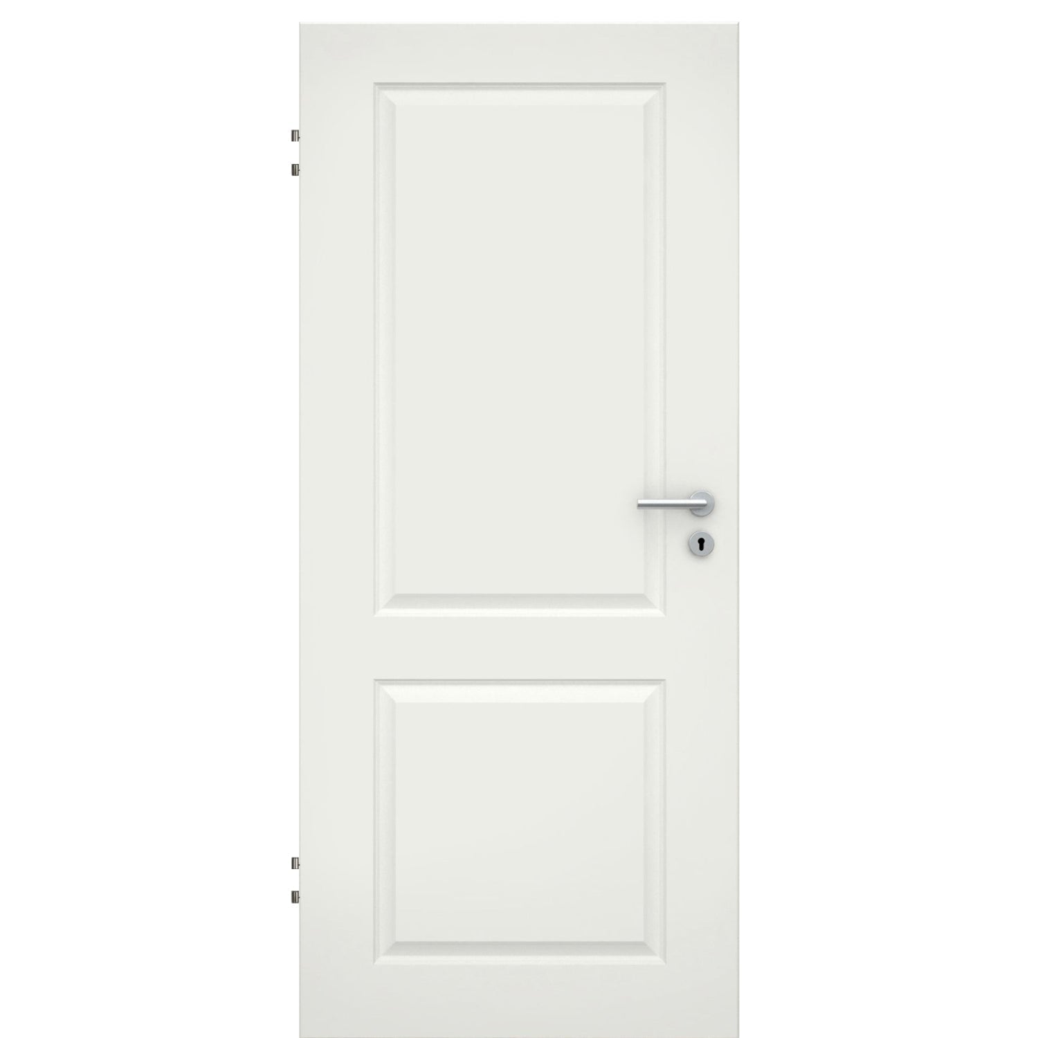 Wohnungseingangstür soft-weiß 2 Kassetten Eckkante SK1 / KK3 - Modell Stiltür K21