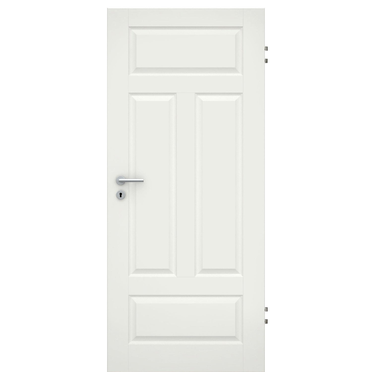 Wohnungseingangstür soft-weiß 4 Kassetten Quer Rundkante SK2 / KK3 - Modell Stiltür KQ41