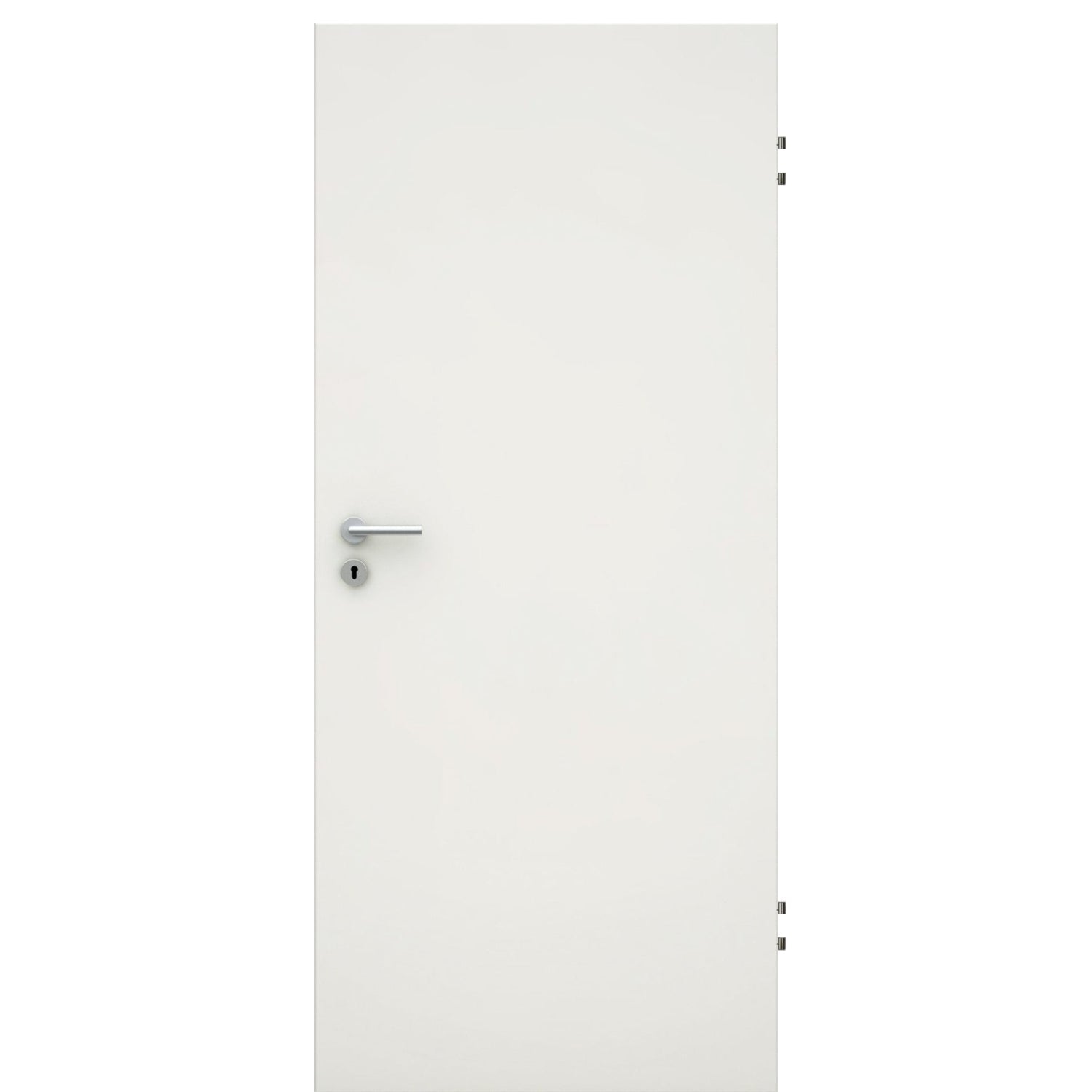 Wohnungseingangstür soft-weiß Dekor glatt Rundkante SK1 / KK3