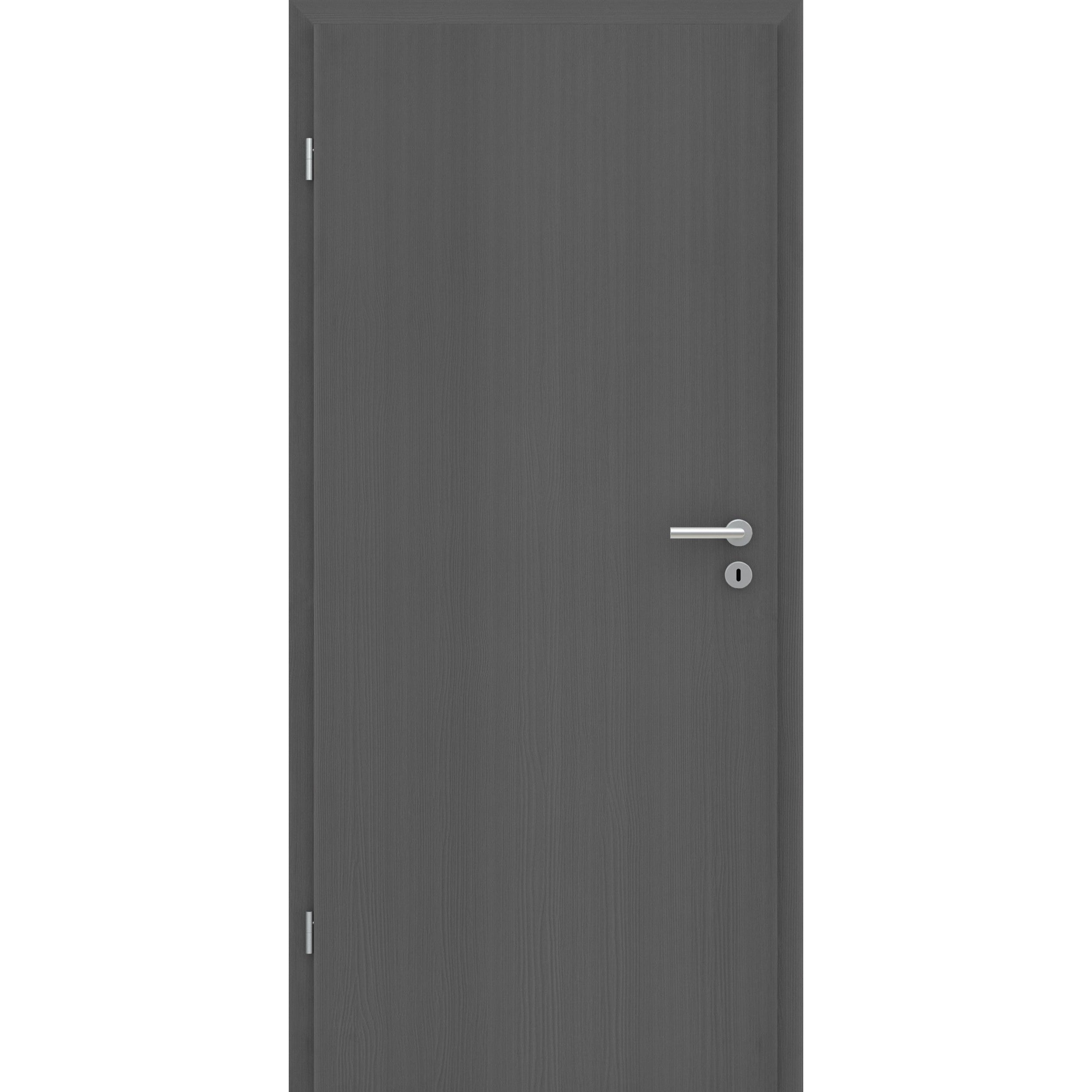 Zimmertür CPL Matt Grau Holzstruktur Designkante