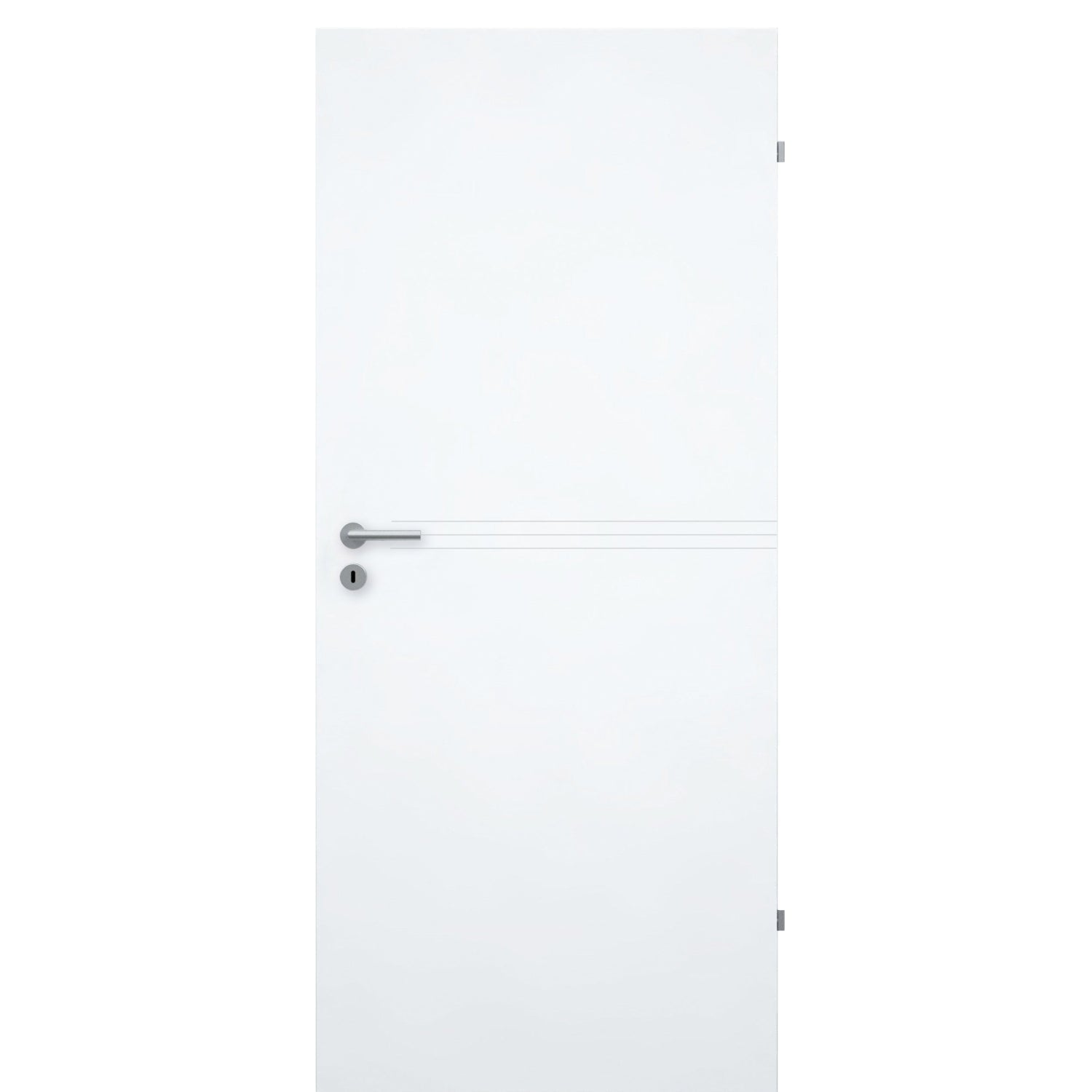 Zimmertür brillant-weiß 3 Rillen Designkante - Modell Designtür Q33