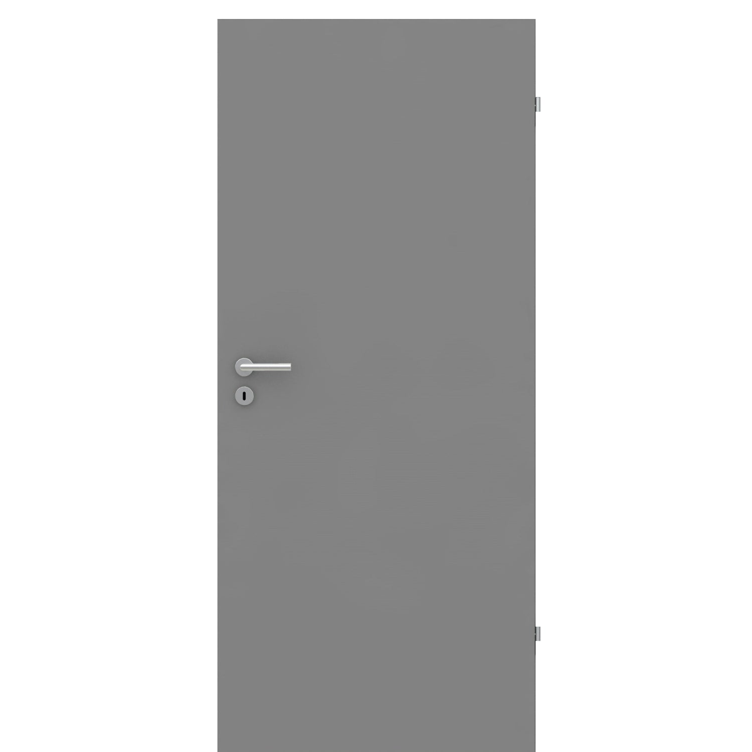 Zimmertür grau glatt Designkante