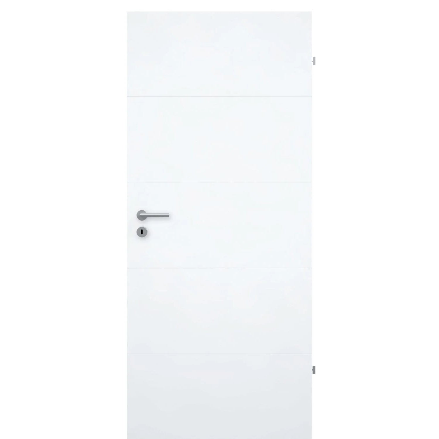 Zimmertür im Sondermaß brillant-weiß modern mit 4 Rillen Designkante - Modell Designtür Q43