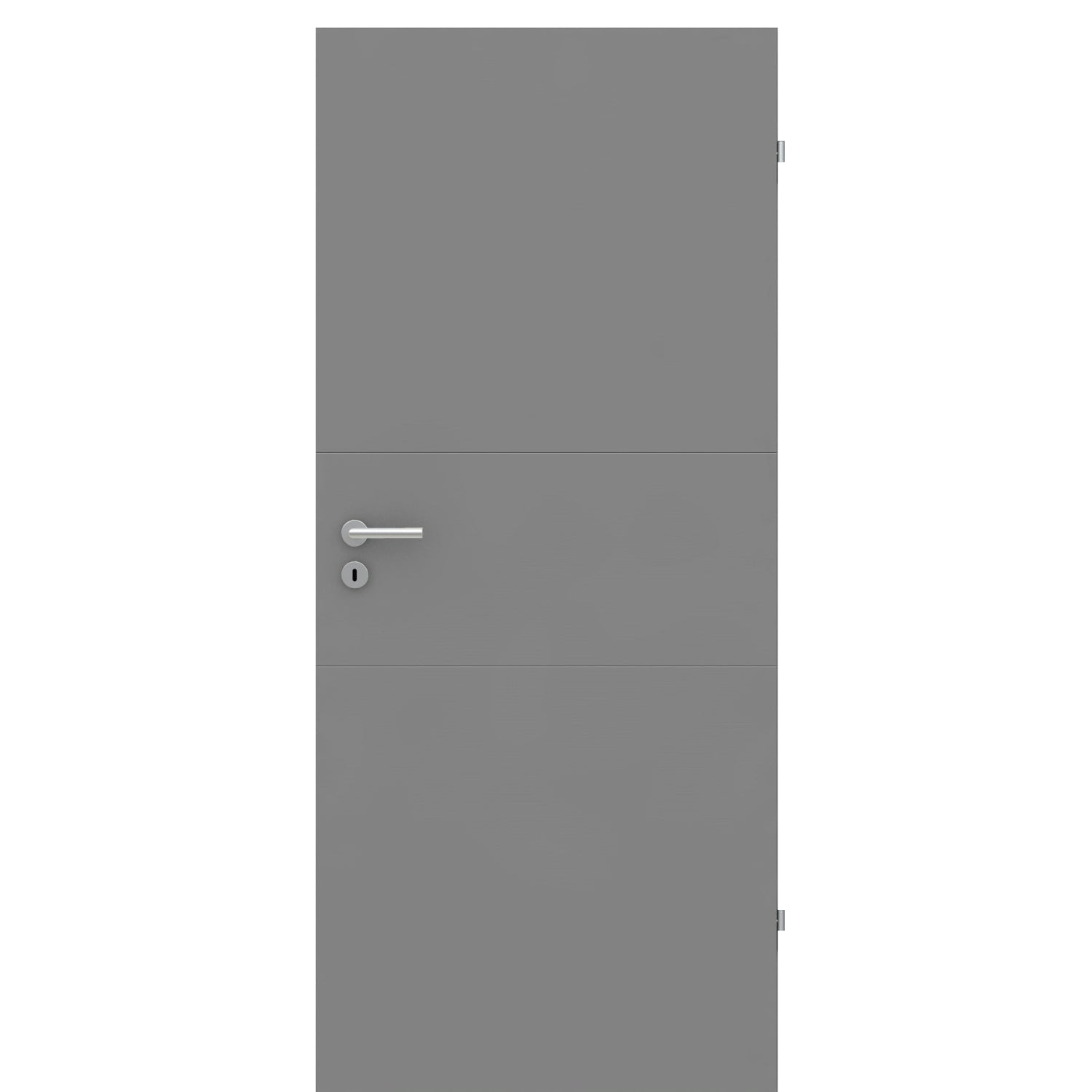 Zimmertür im Sondermaß grau 2 Rillen quer Designkante - Modell Designtür Q27