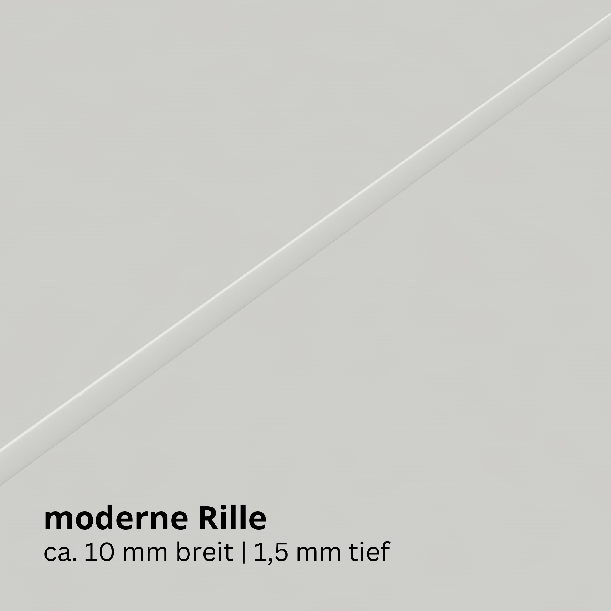 Zimmertür im Sondermaß mit Lichtausschnittsoft-weiß 4 Rillen Eckkante - Modell Designtür Q41LAS