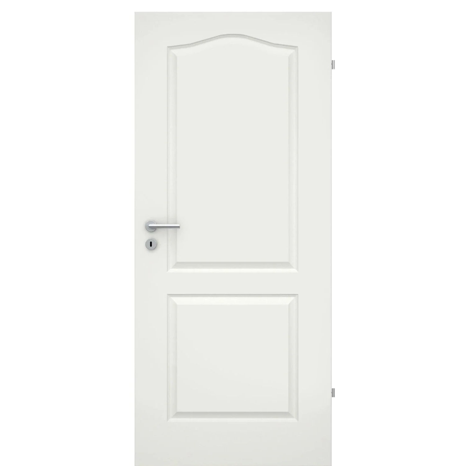 Zimmertür im Sondermaß soft-weiß 2 Kassetten Schweifbogen Rundkante - Modell Stiltür KS21