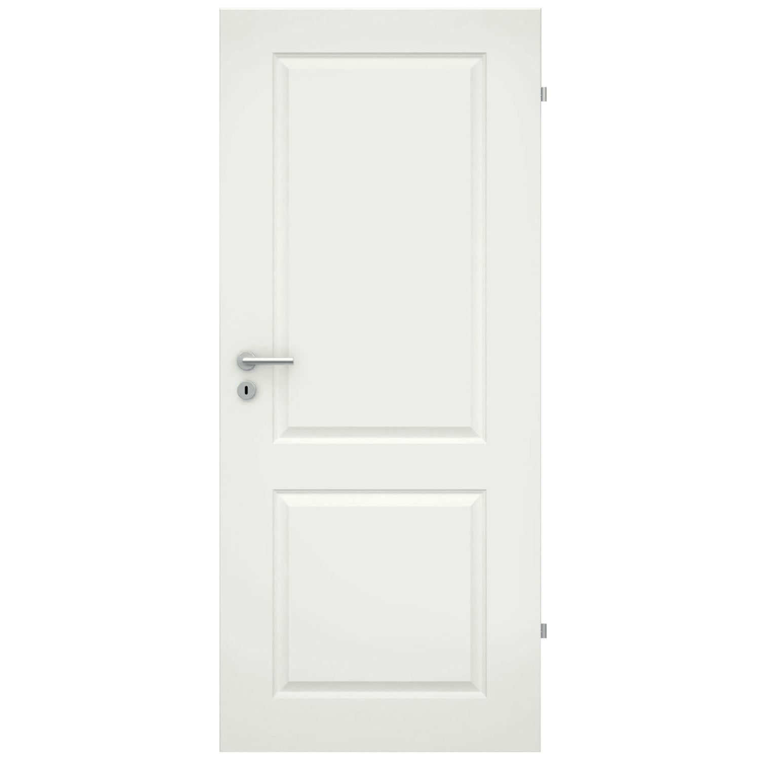 Zimmertür im Sondermaß soft-weiß Stiltür mit 2 Kassetten Eckkante - Modell Stiltür K21