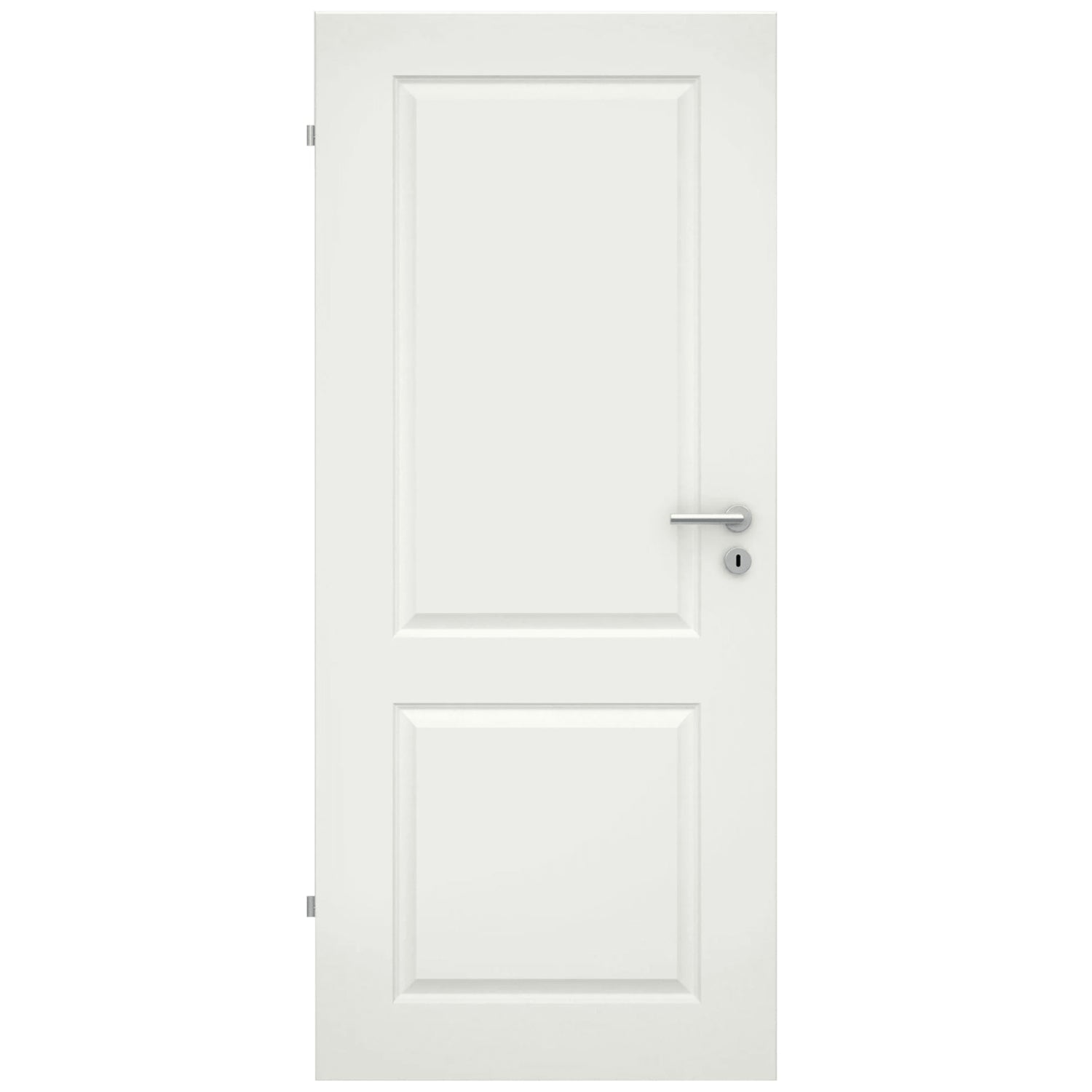 Zimmertür im Sondermaß soft-weiß Stiltür mit 2 Kassetten Eckkante - Modell Stiltür K21