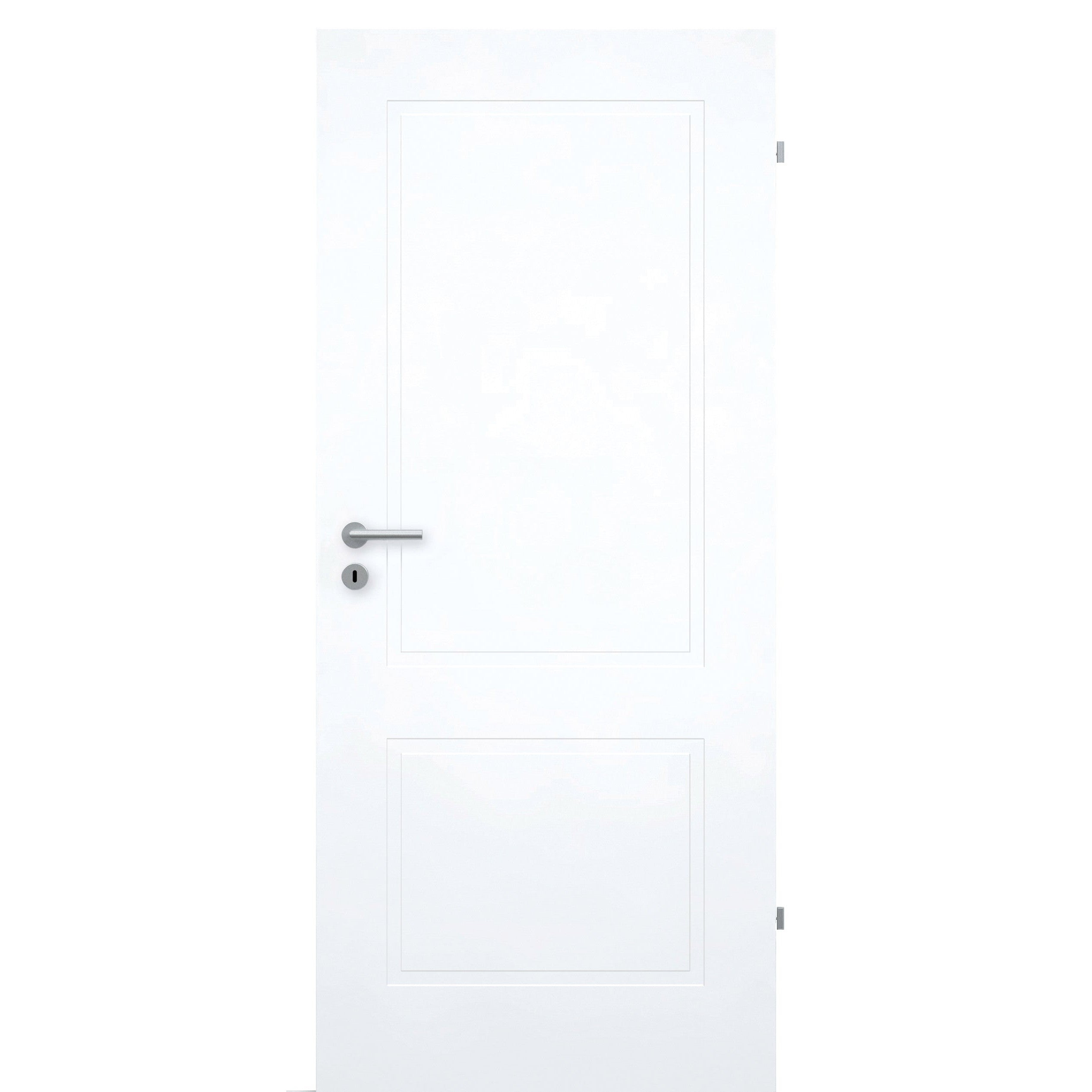 Zimmertür mit 2 Kassetten brillant-weiß Designkante - Modell Designtür M23