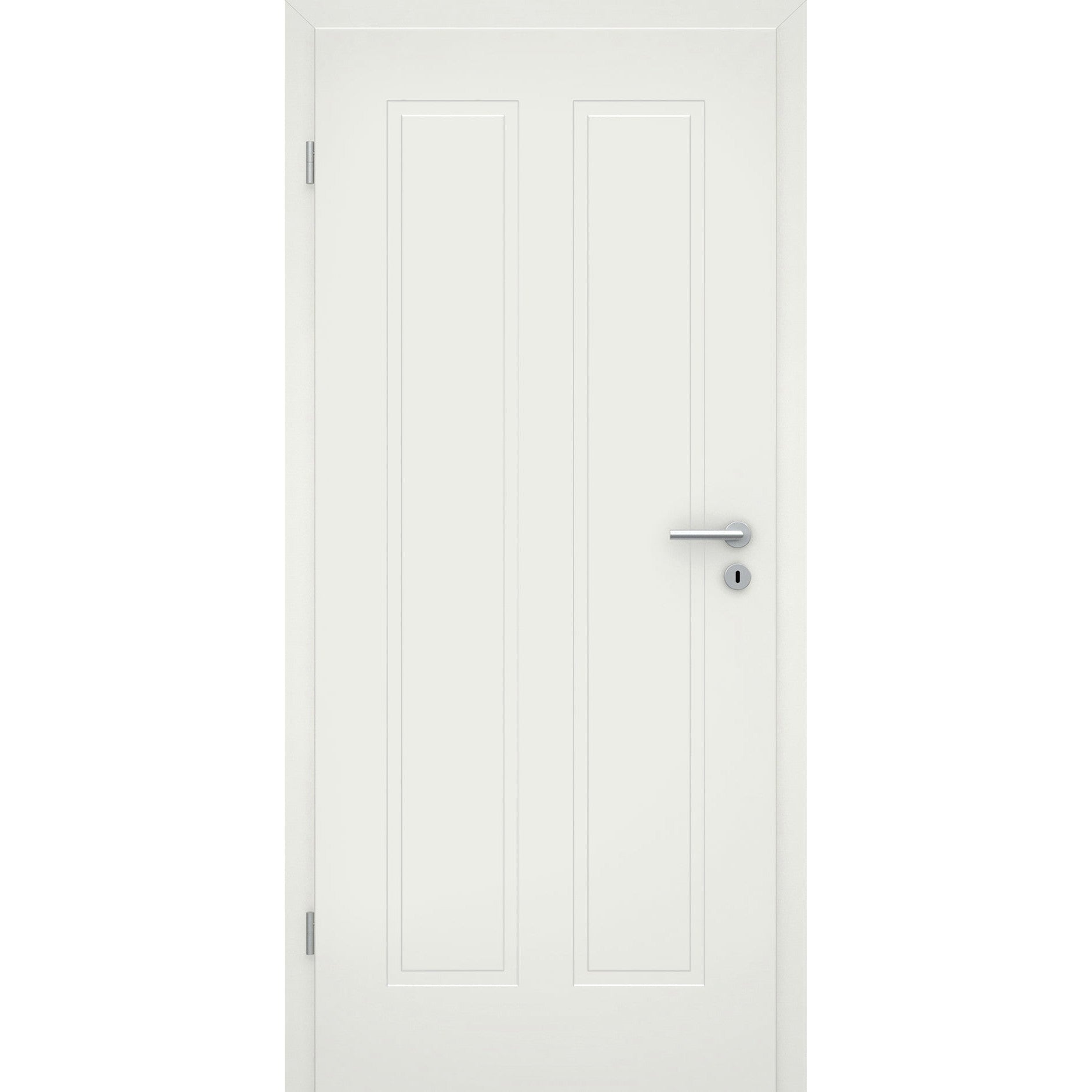 Zimmertür mit 2 Kassetten soft-weiß Eckkante - Modell Designtür ML21