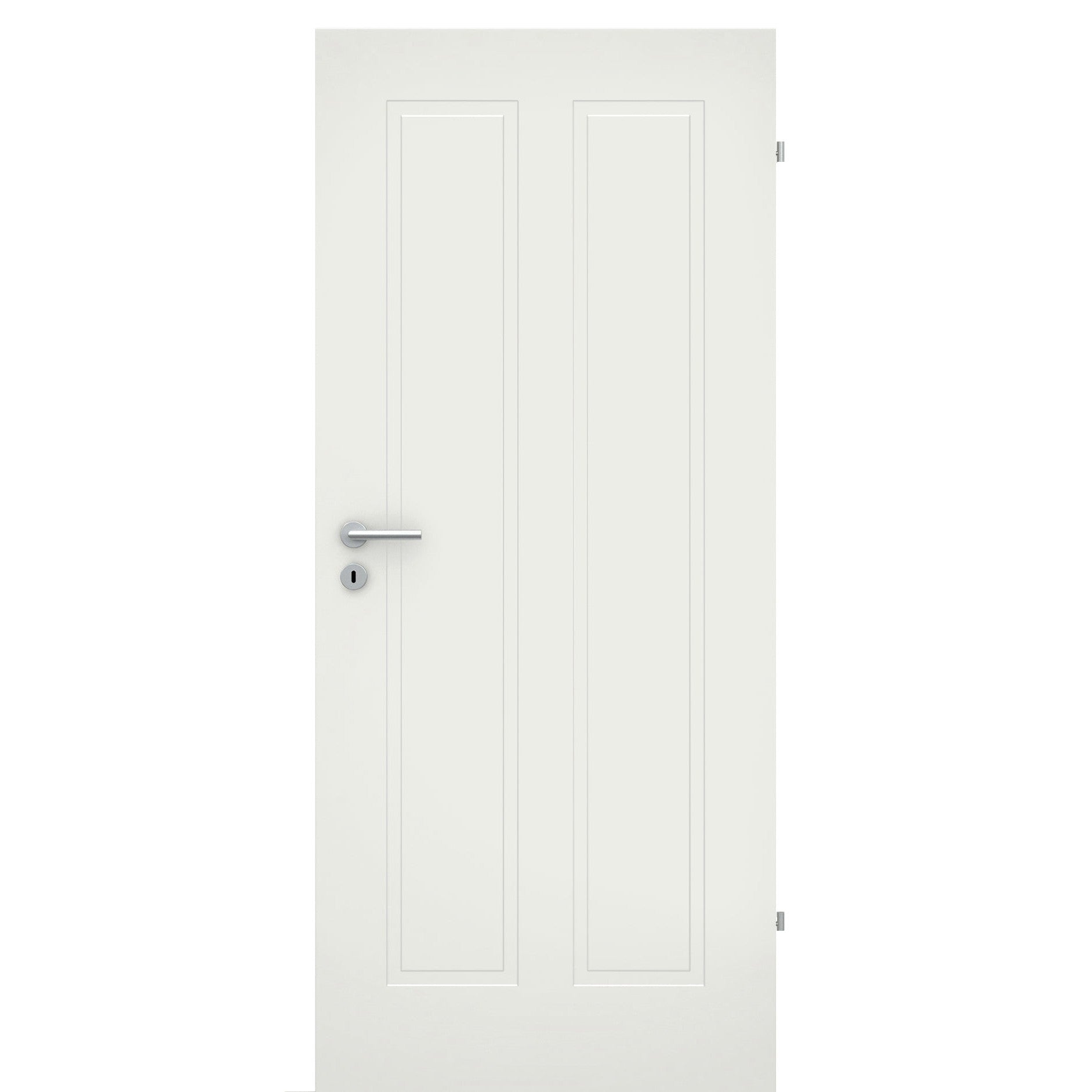 Zimmertür mit 2 Kassetten soft-weiß Eckkante - Modell Designtür ML21