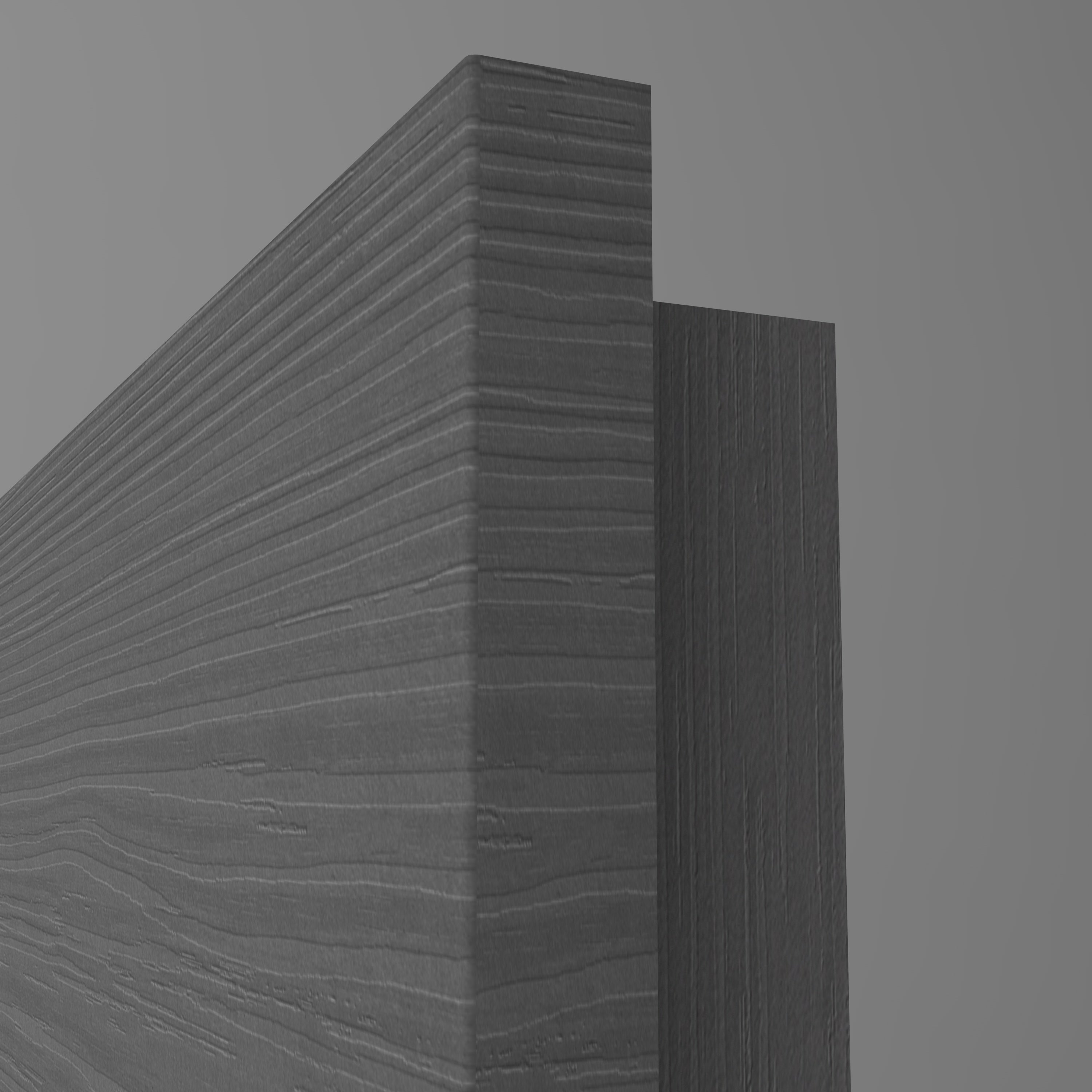 Zimmertür mit Lichtausschnitt LA1 CPL Matt Grau Holzstruktur Quer Designkante