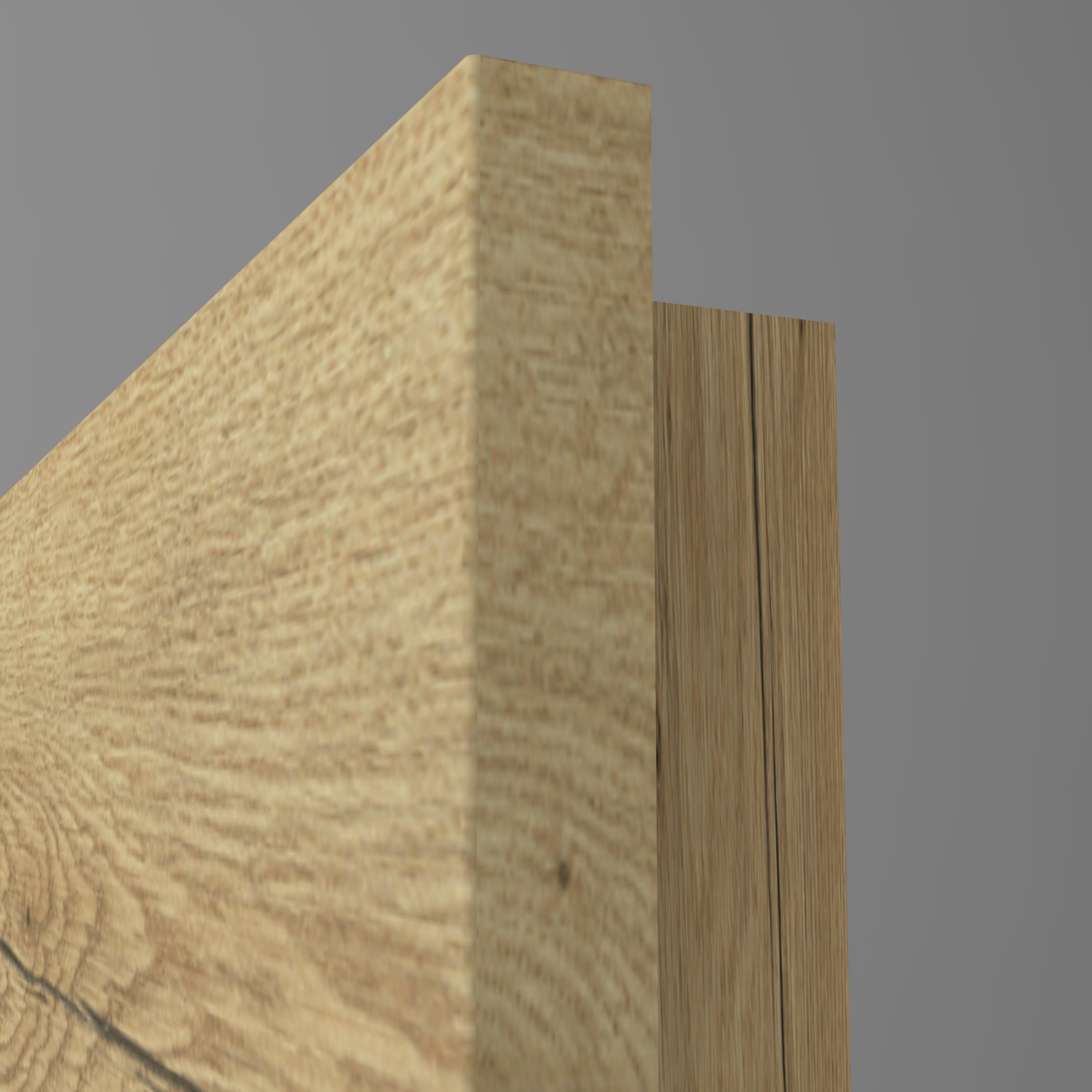 Zimmertür mit Lichtausschnitt LA1 CPL Struktur Fachwerk Natur-Eiche Quer Designkante