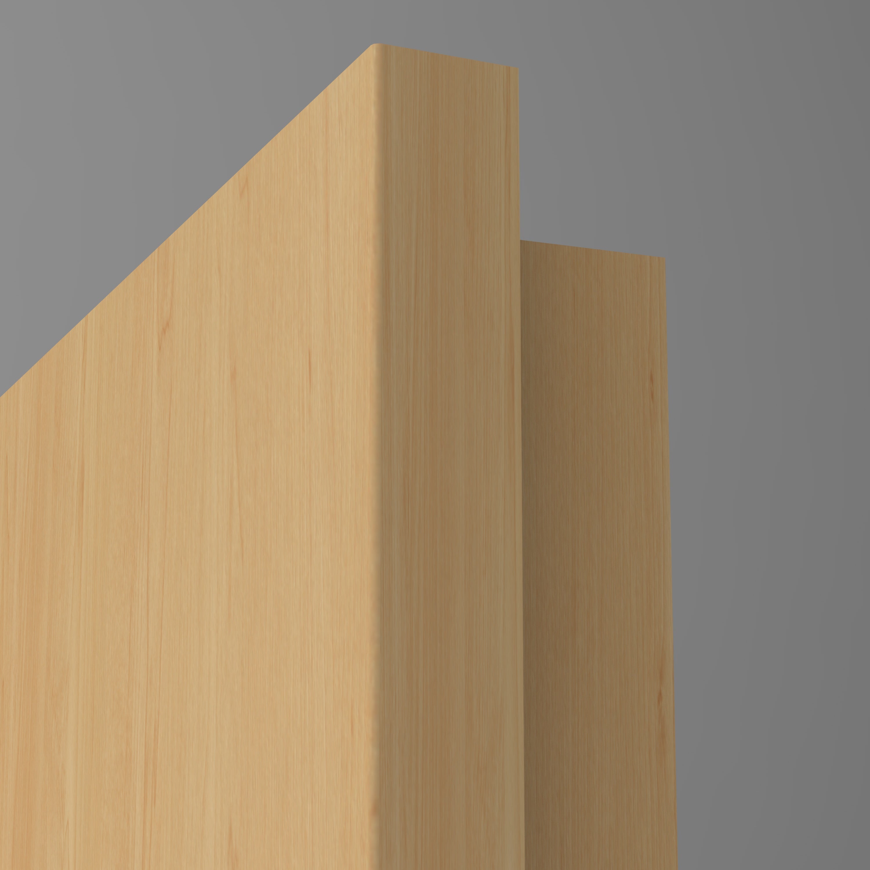 Zimmertür mit Lichtausschnitt LA2 CPL Tradition Ahorn Designkante