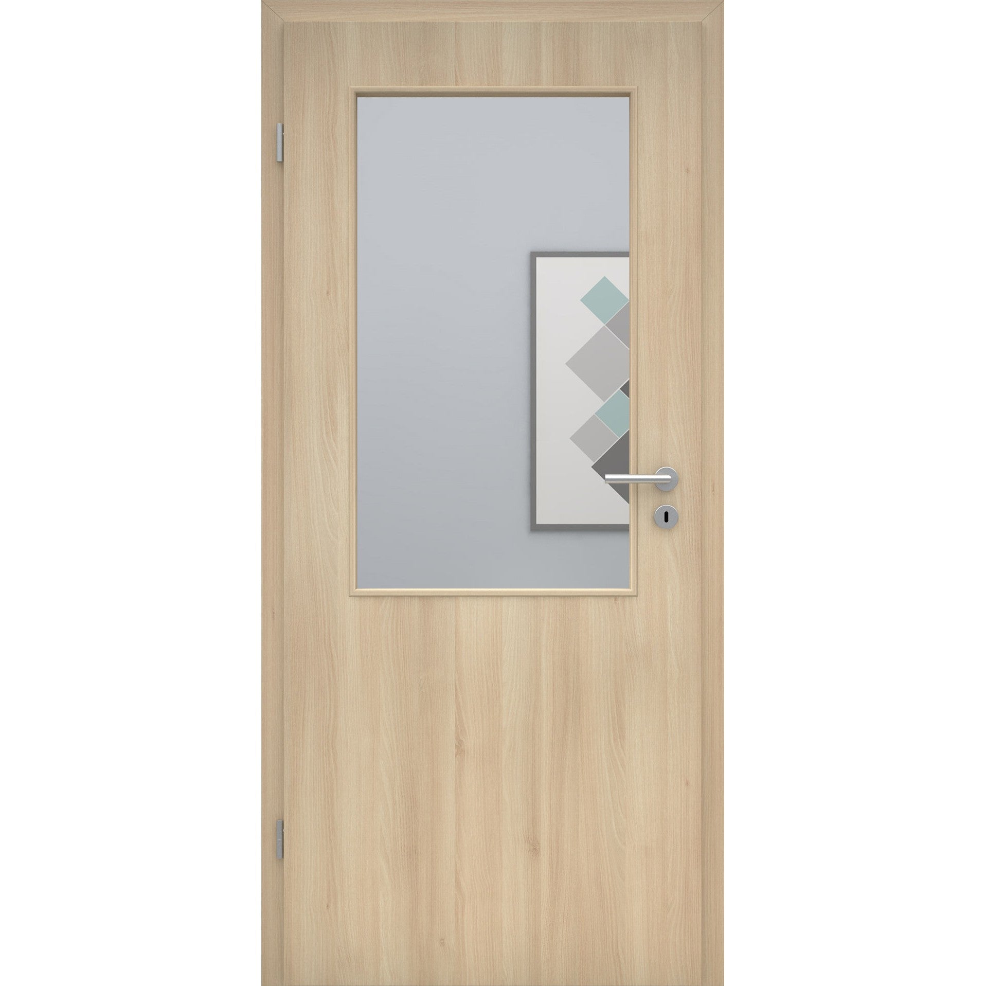 Zimmertür mit Lichtausschnitt LA2 CPL Tradition Akazie Designkante