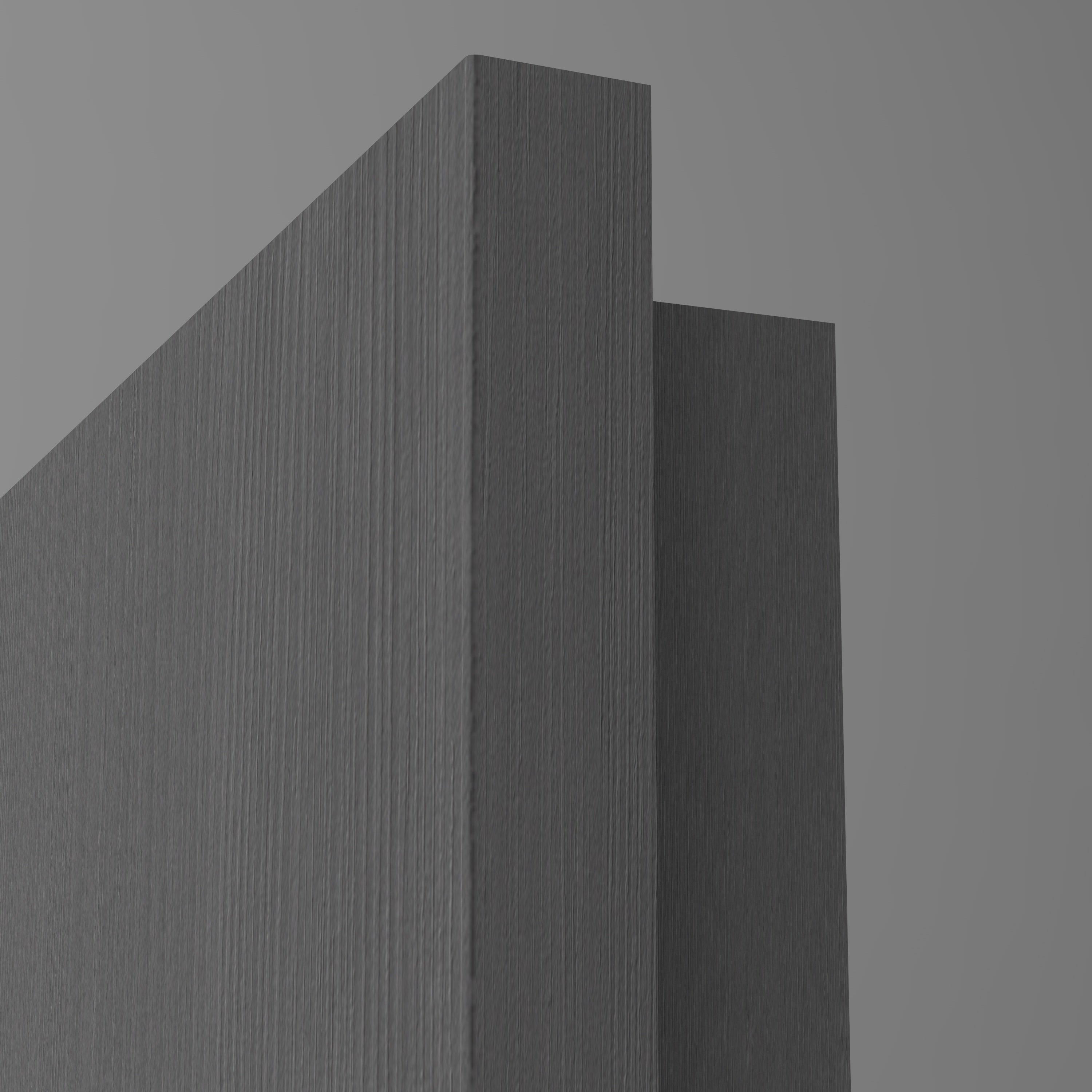 Zimmertür mit Lichtausschnitt LA9 CPL Matt Grau Holzstruktur Designkante