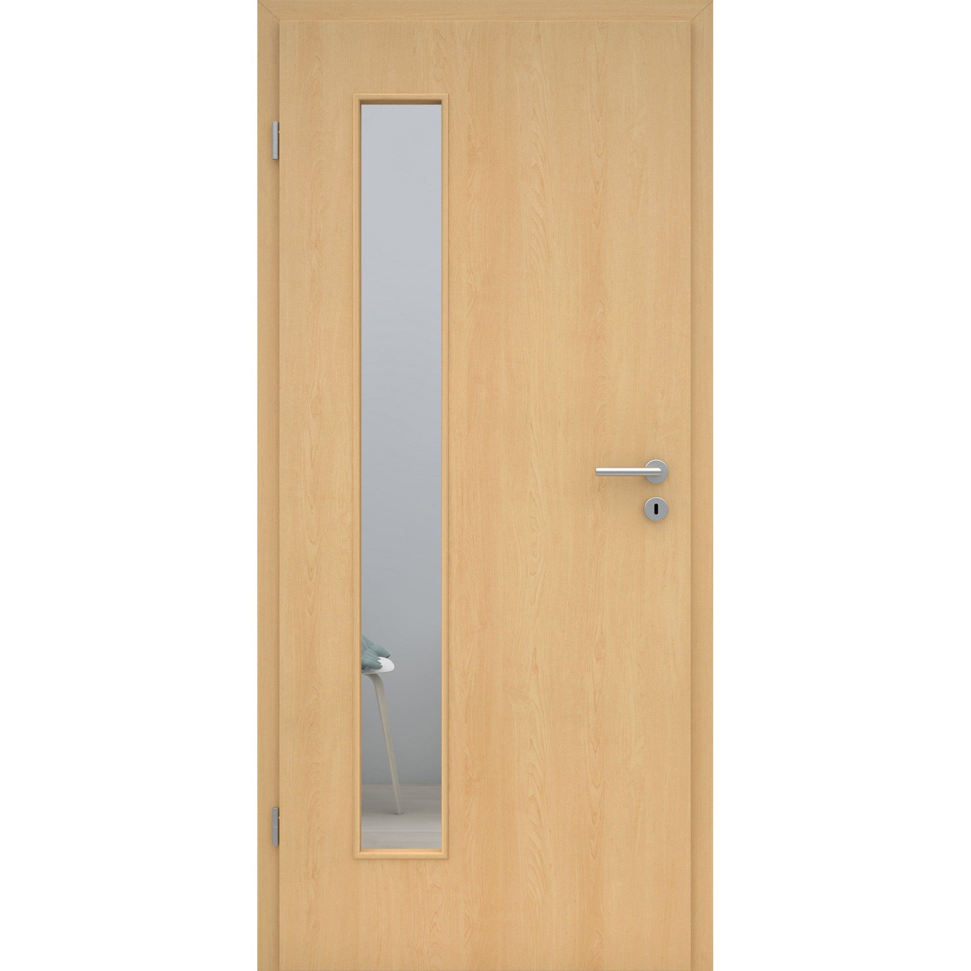 Zimmertür mit Lichtausschnitt LAB CPL Tradition Ahorn Designkante