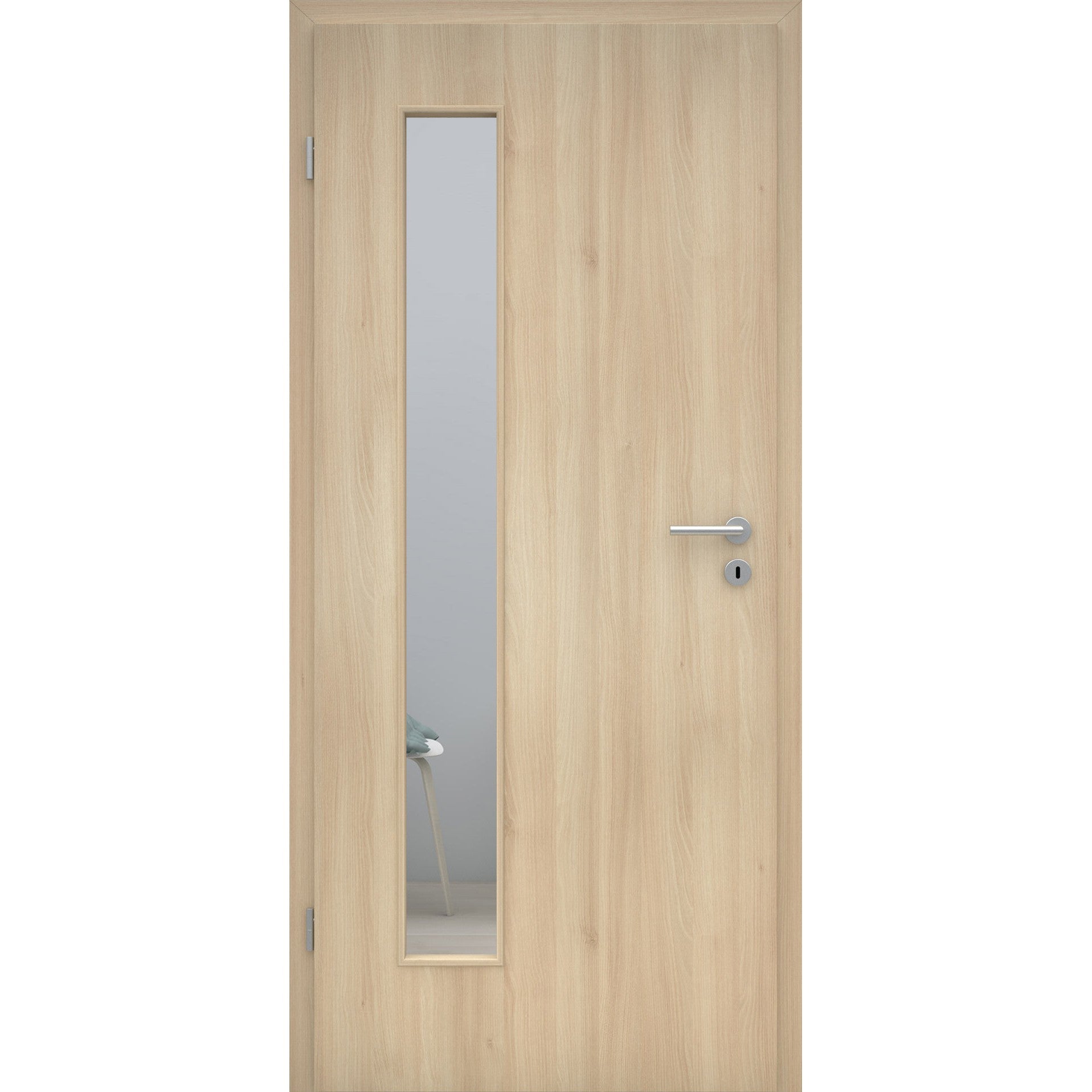 Zimmertür mit Lichtausschnitt LAB CPL Tradition Akazie Designkante
