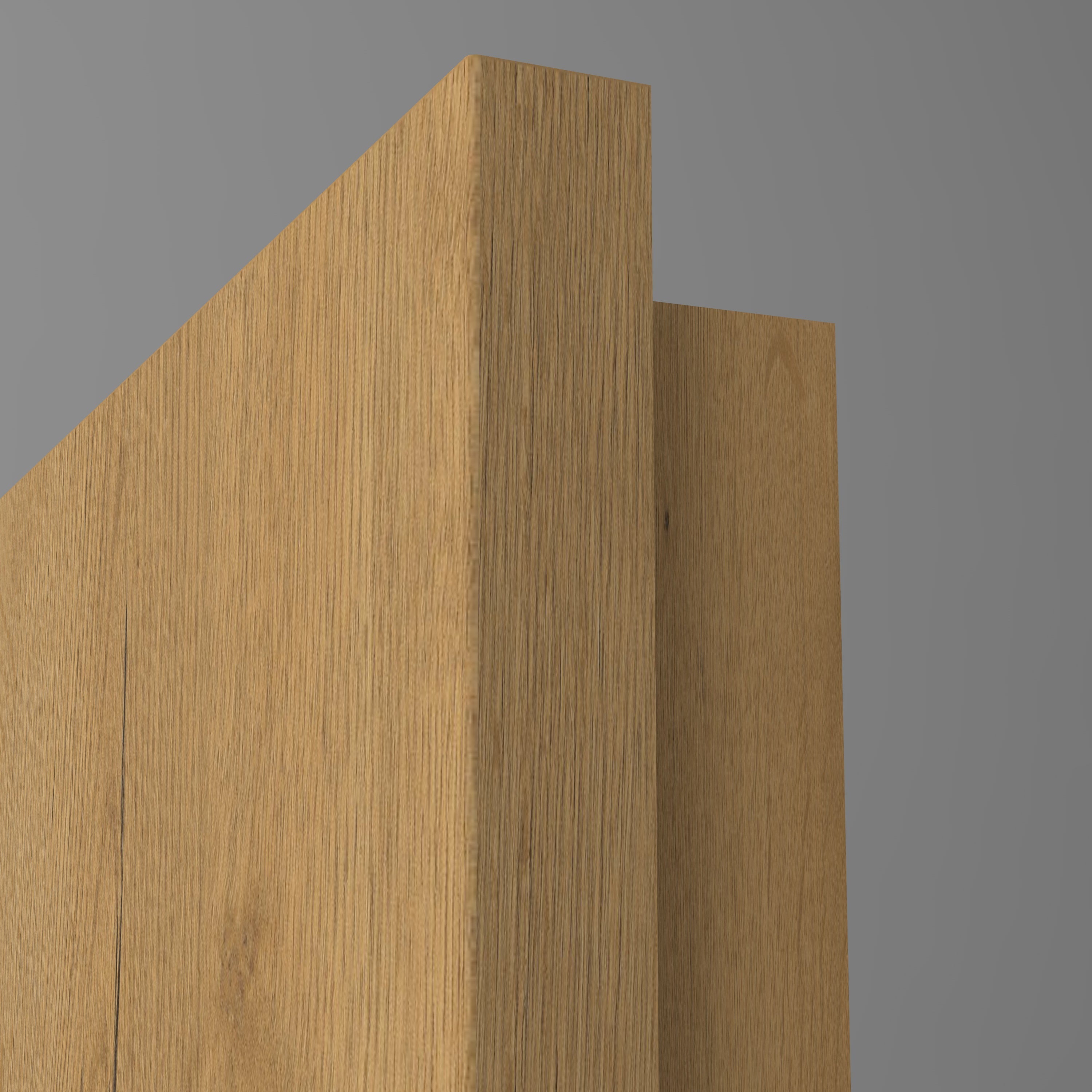 Zimmertür mit Lichtausschnitt LAM CPL Struktur Fachwerk Honig-Eiche Designkante