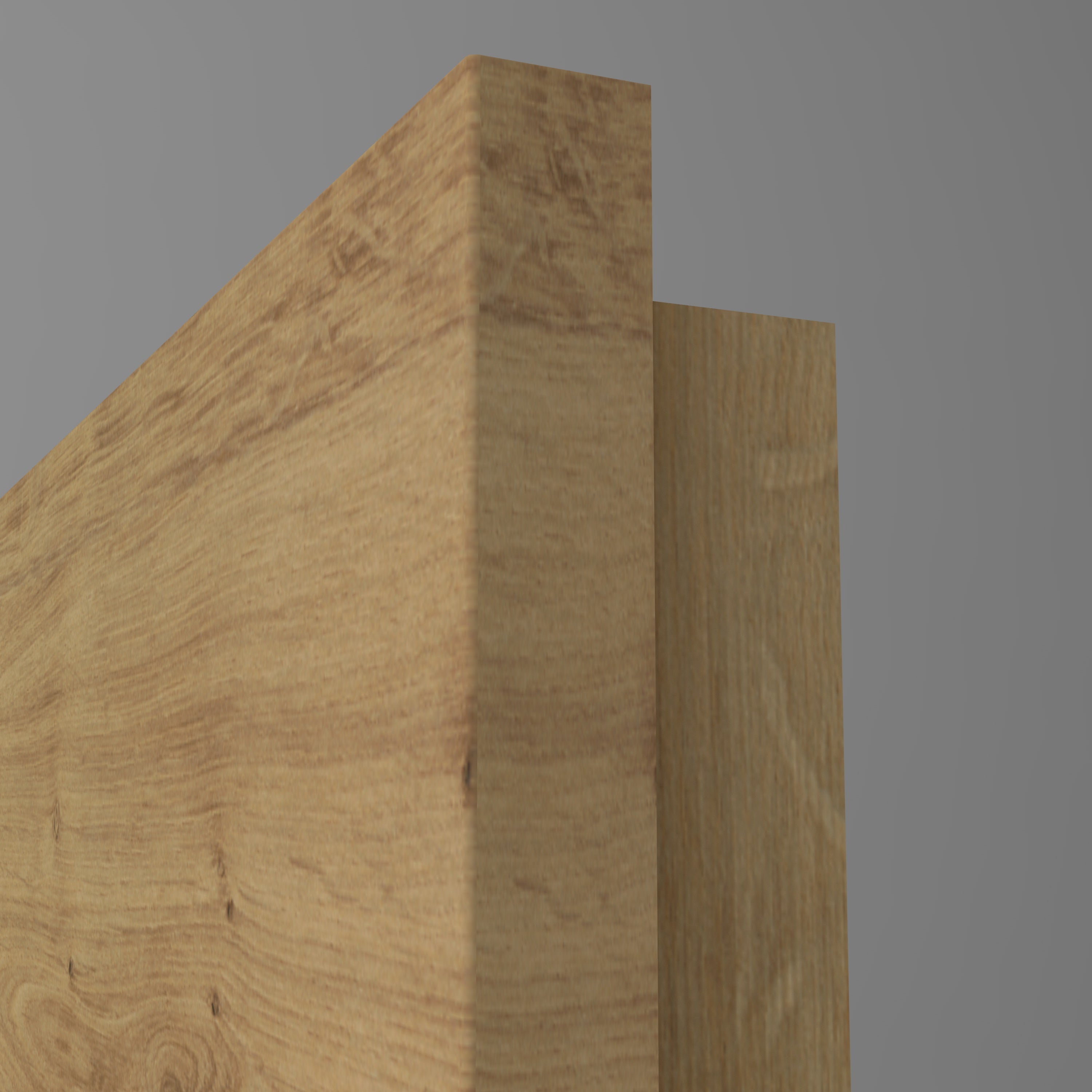 Zimmertür mit Lichtausschnitt LAM CPL Tradition Astige-Eiche Quer Designkante