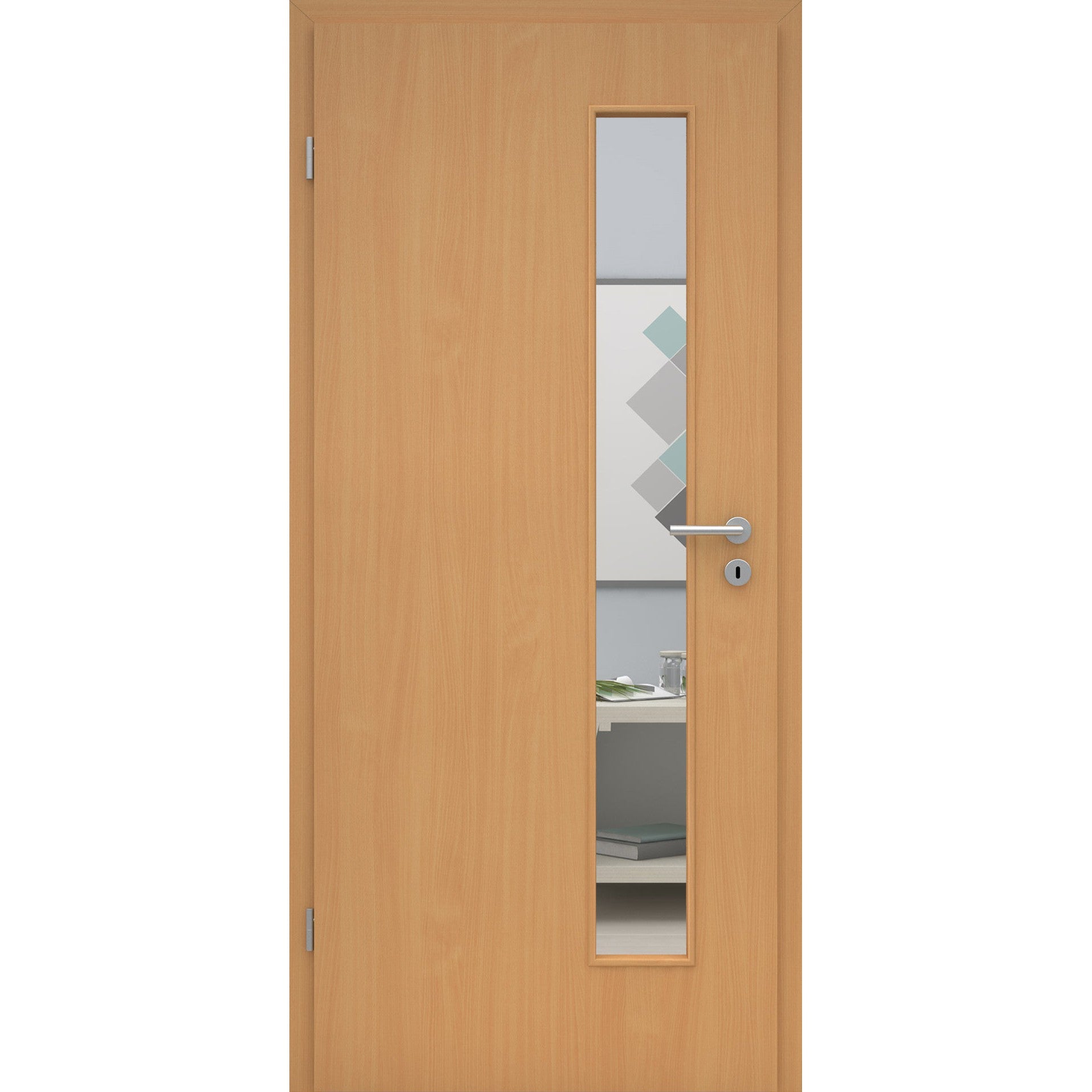 Zimmertür mit Lichtausschnitt LAS CPL Tradition Buche Designkante