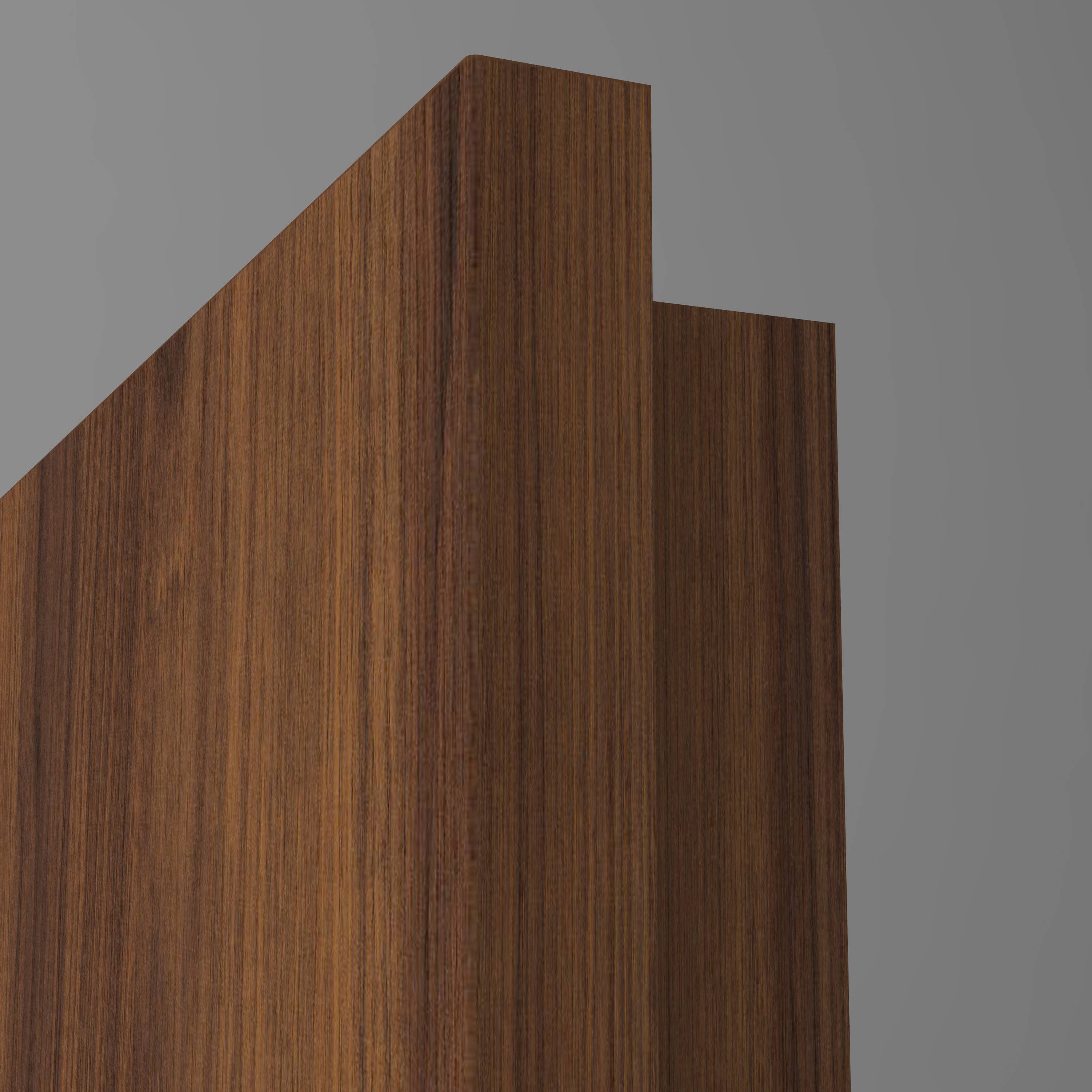 Zimmertür mit Lichtausschnitt LAXL CPL Matt Eiche-Braun Designkante