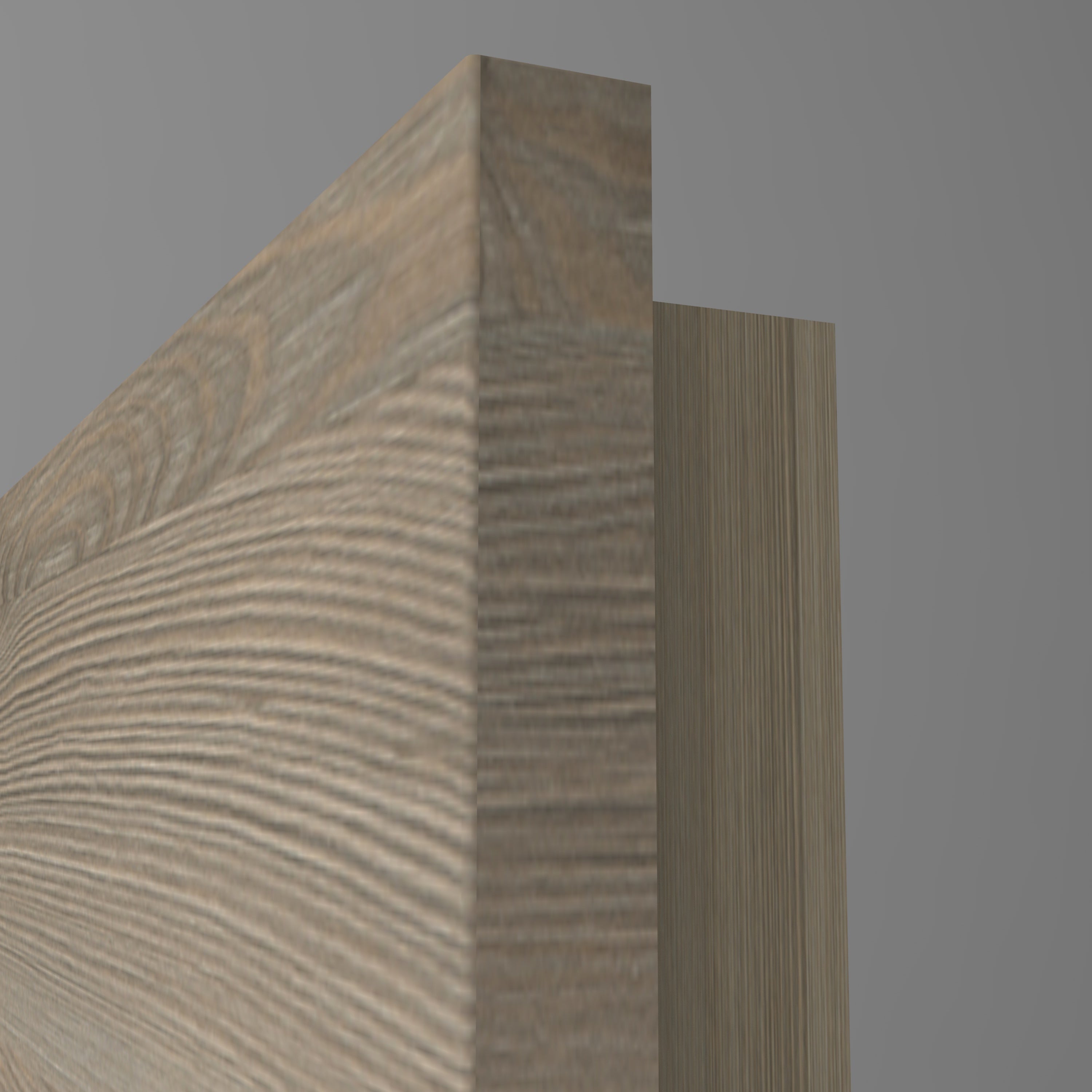 Zimmertür mit Lichtausschnitt LAXL CPL Struktur Pinie-Silbergrau Quer Designkante