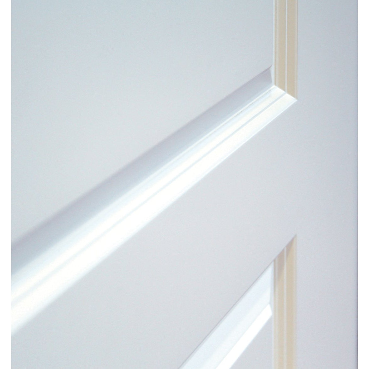 Zimmertür mit Zarge im Sondermaß soft-weiß Stiltür mit 2 Kassetten Eckkante - Modell Stiltür K21