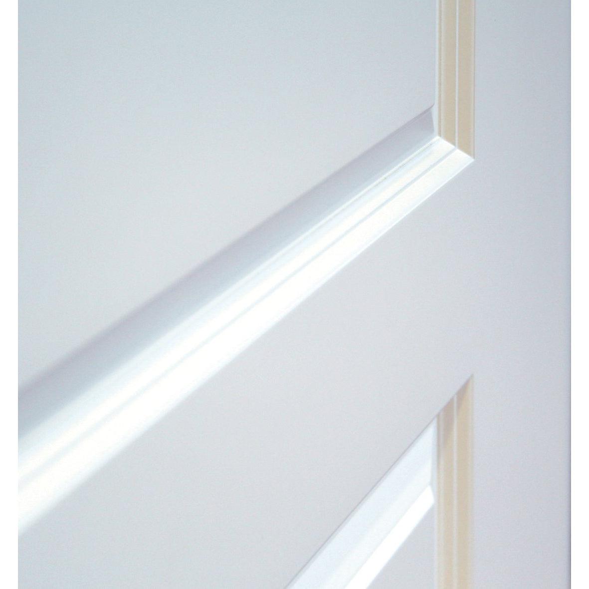 Zimmertür mit Zarge im Sondermaß soft-weiß Stiltür mit 2 Kassetten und Lichtausschnitt Eckkante - Modell Stiltür K21LA