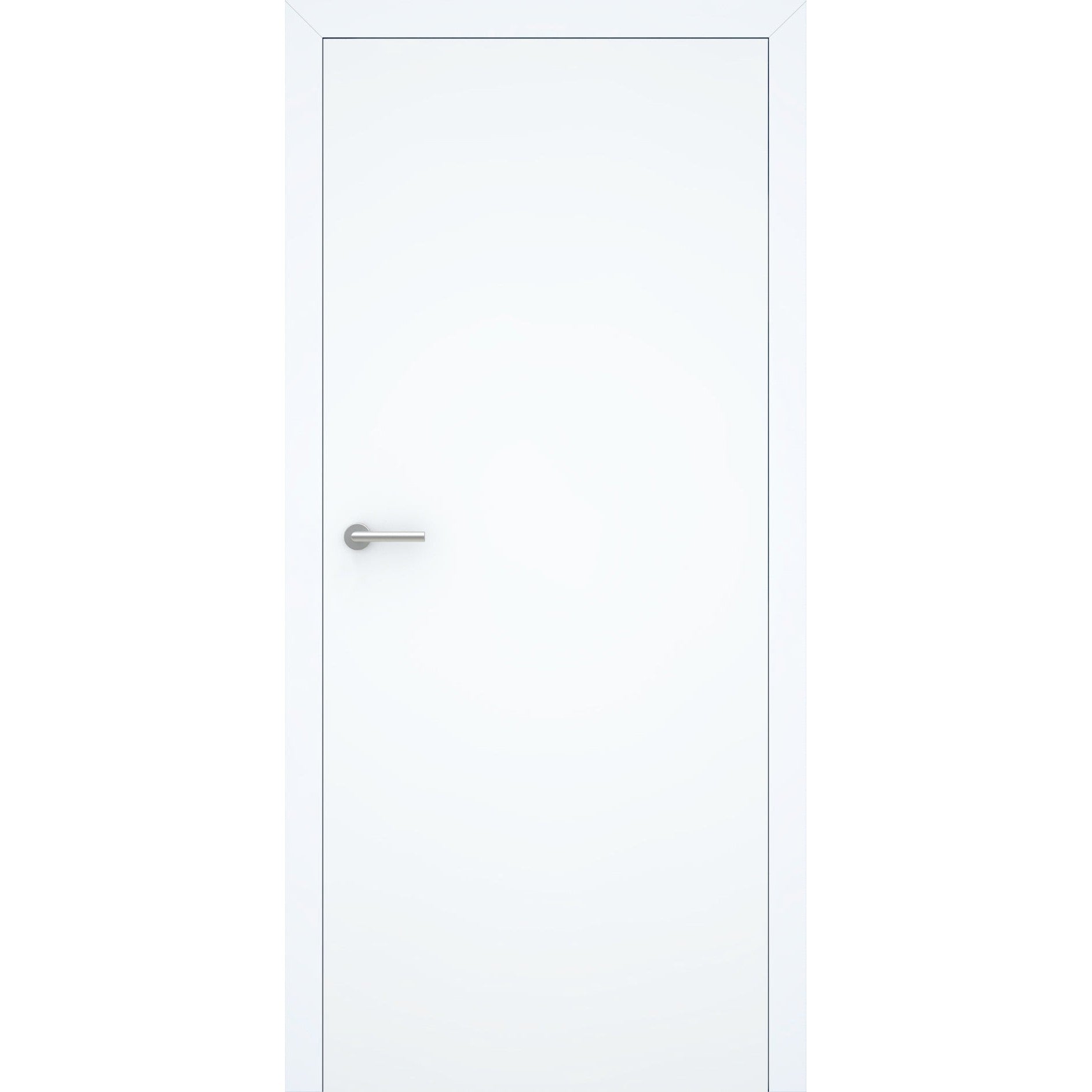 Zimmertür mit Zarge stumpfeinschlagend ohne Schlüssellochbohrung CPL glatt brillant-weiß