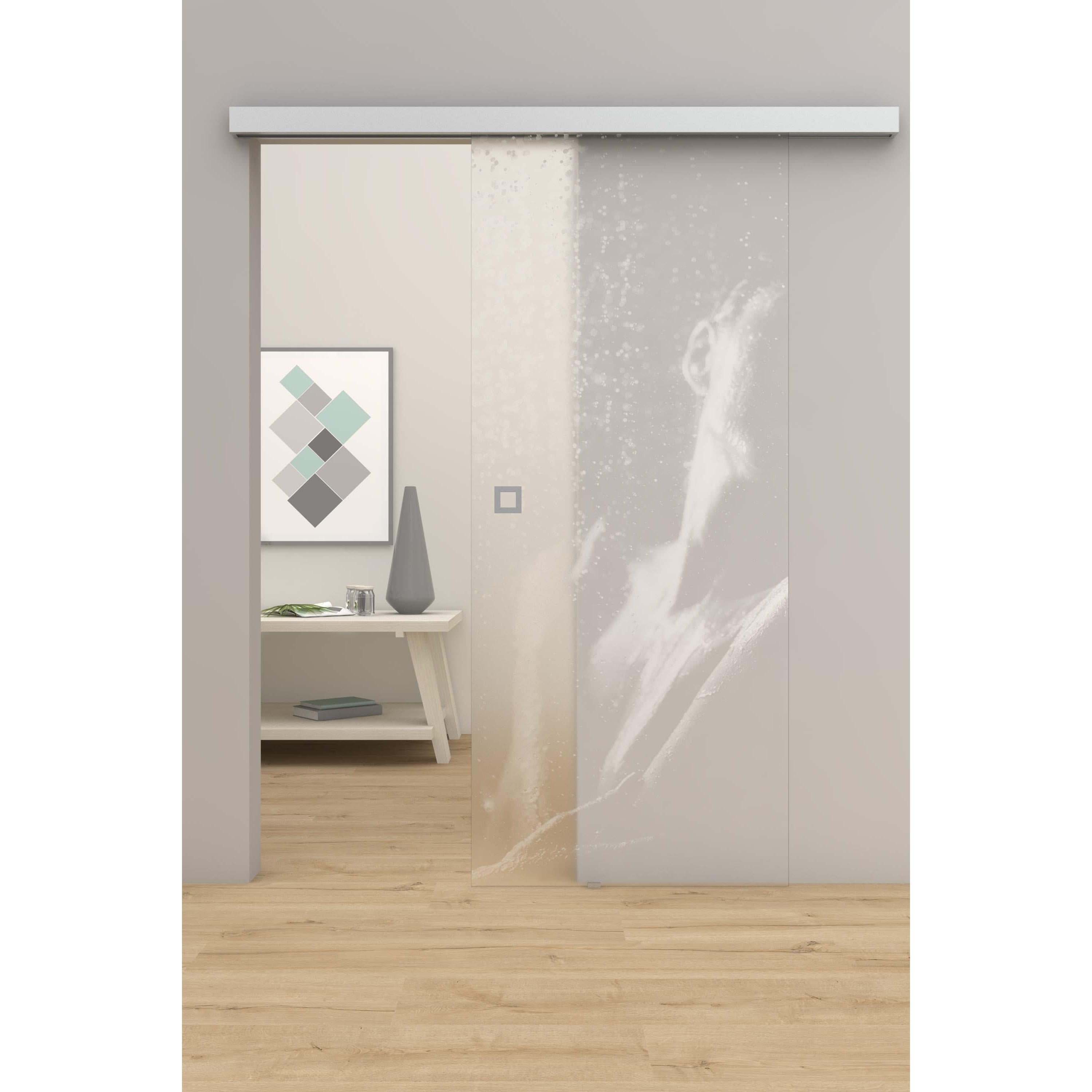 Glasschiebetür Aqua Design Dusche LaserArt 325 satiniert / matt-Montario