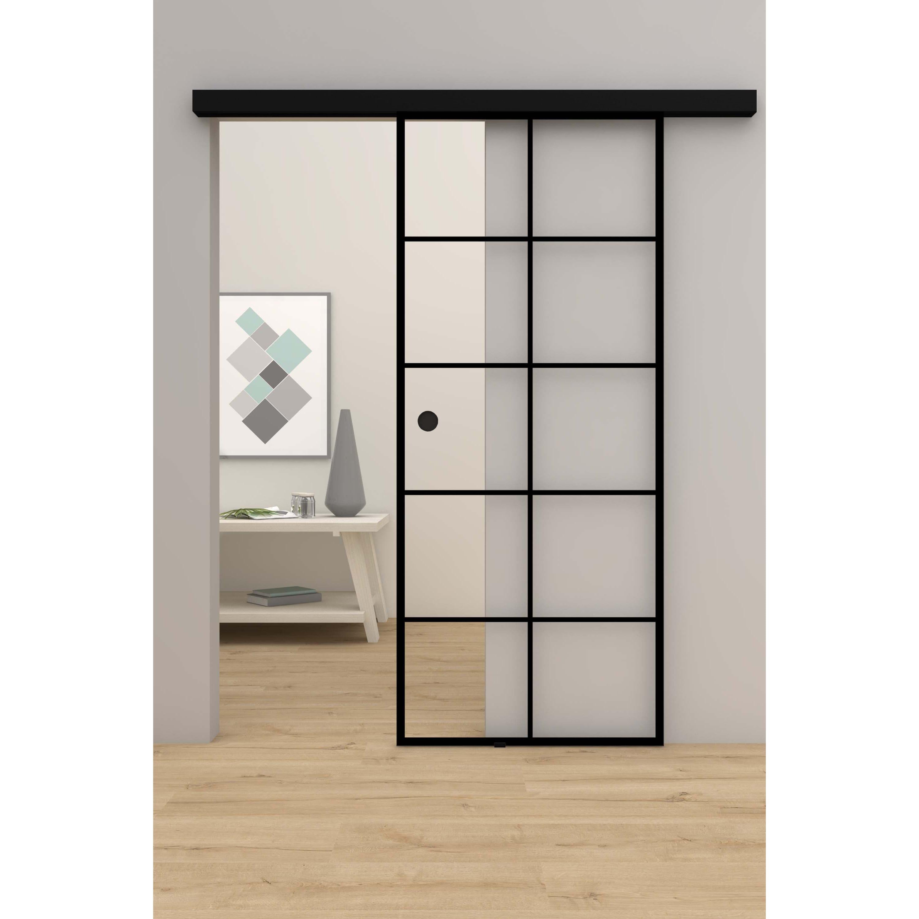 Glasschiebetür Loft-Design Modell D2 Klarglas-Montario