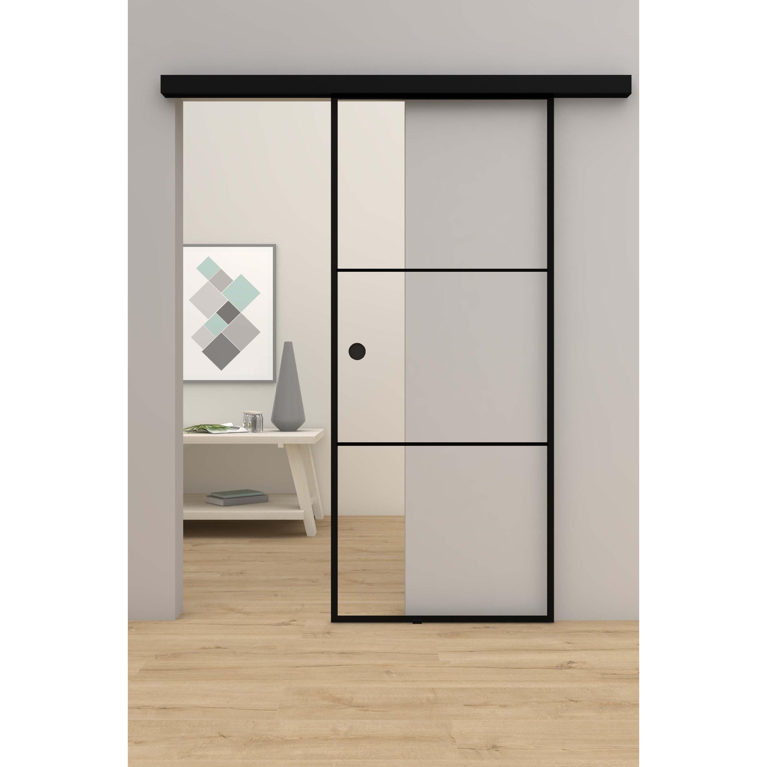 Glasschiebetür Loft-Design Modell D5 Klarglas-Montario