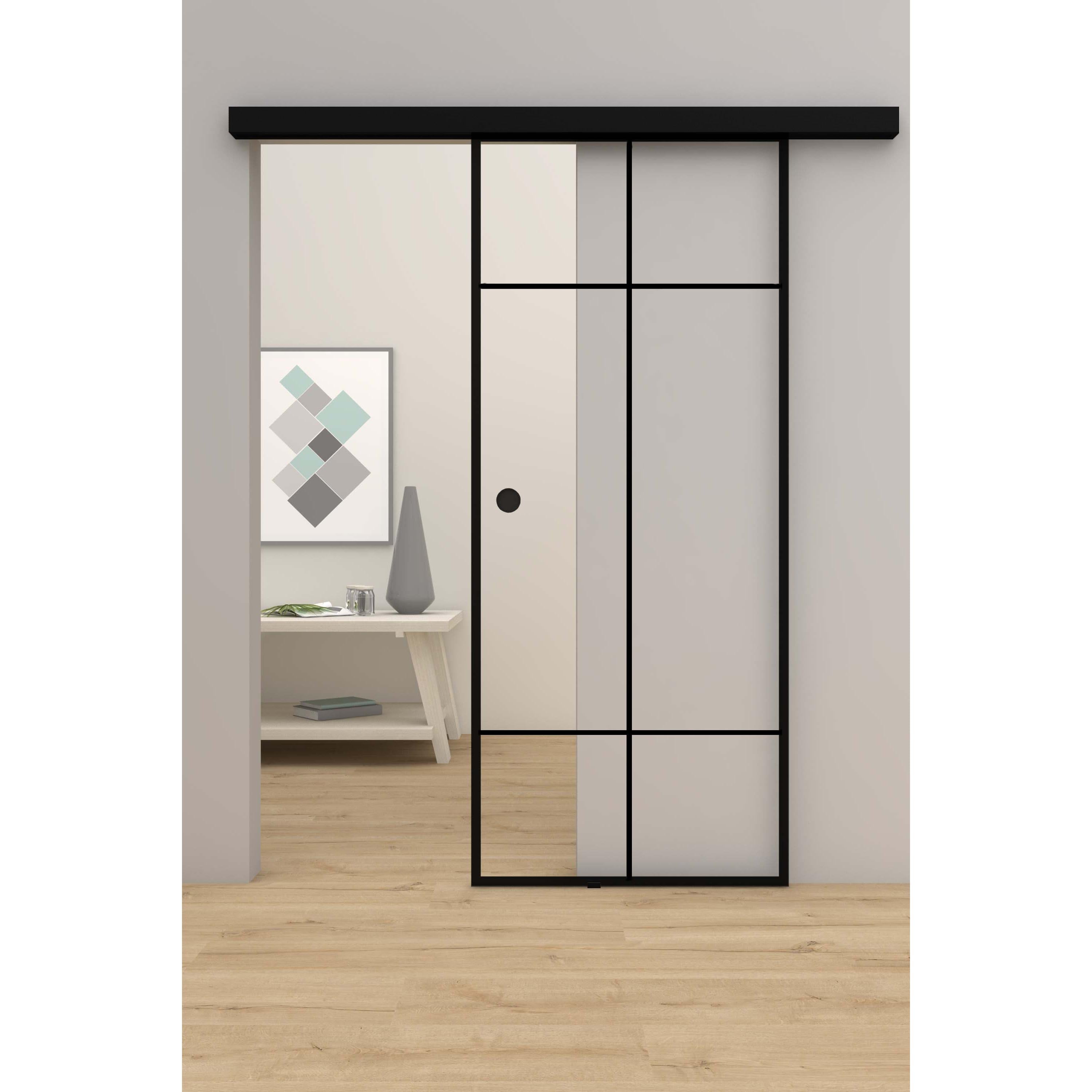 Glasschiebetür Loft-Design Modell D7 Klarglas-Montario
