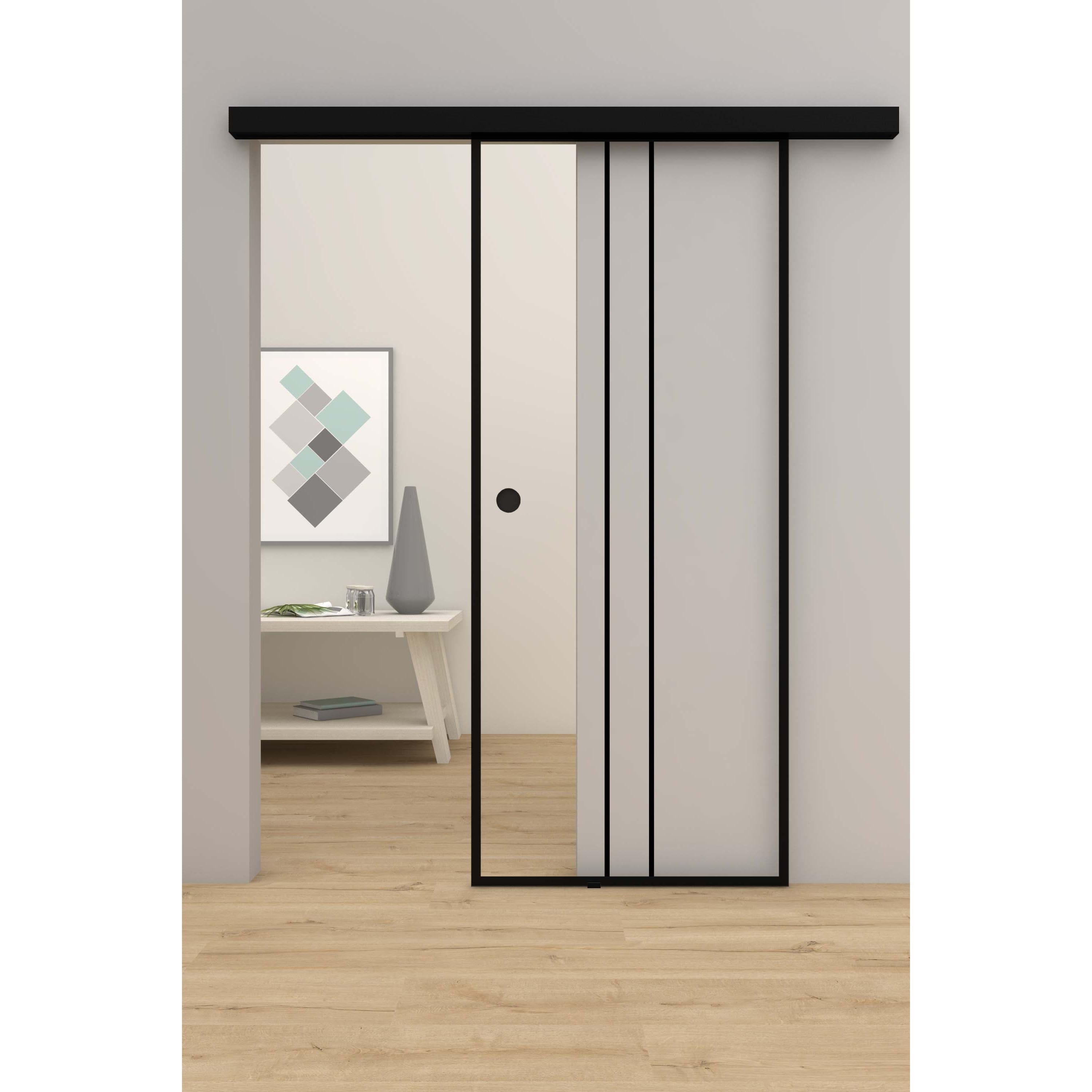 Glasschiebetür Loft-Design Modell D8 Klarglas-Montario