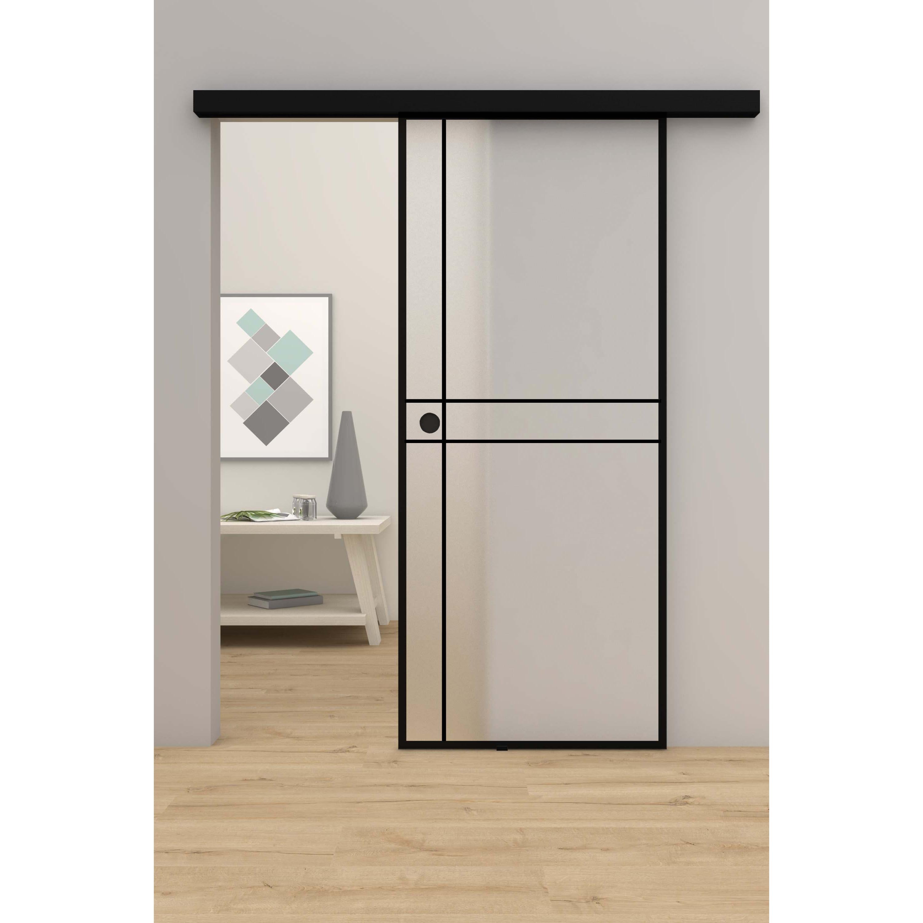 Glasschiebetür Loft-Design Modell DS8 satiniert / matt-Montario