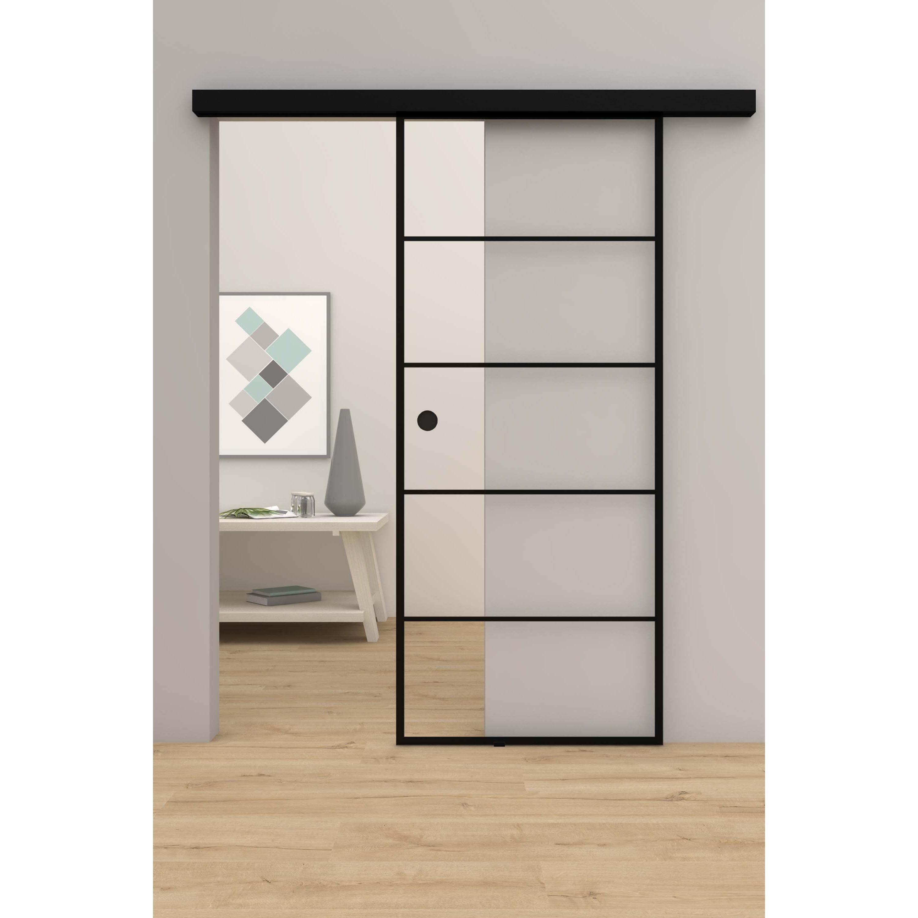 Glasschiebetür Loft-Design Modell P1 Klarglas-Montario