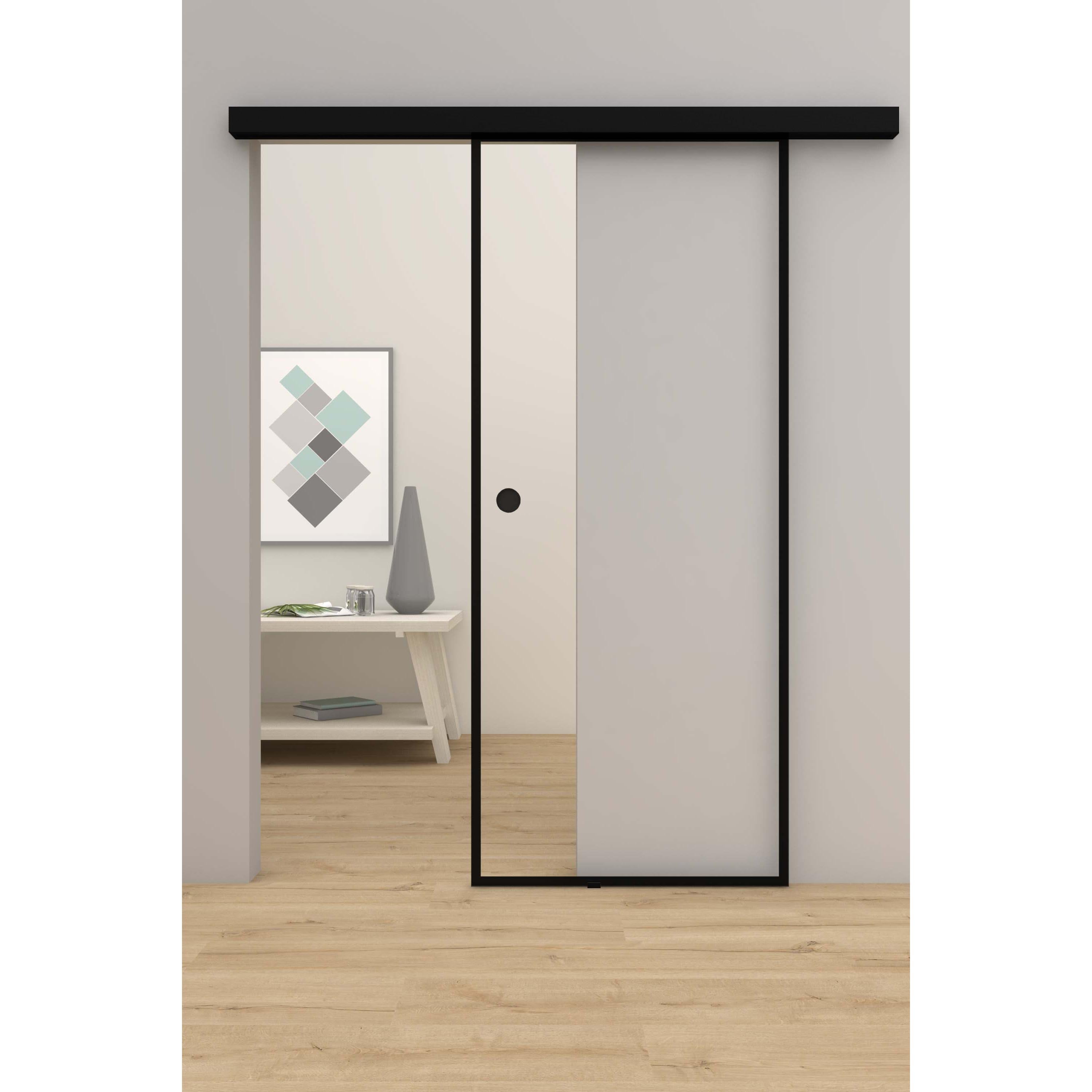Glasschiebetür Loft-Design Modell P4 Klarglas-Montario