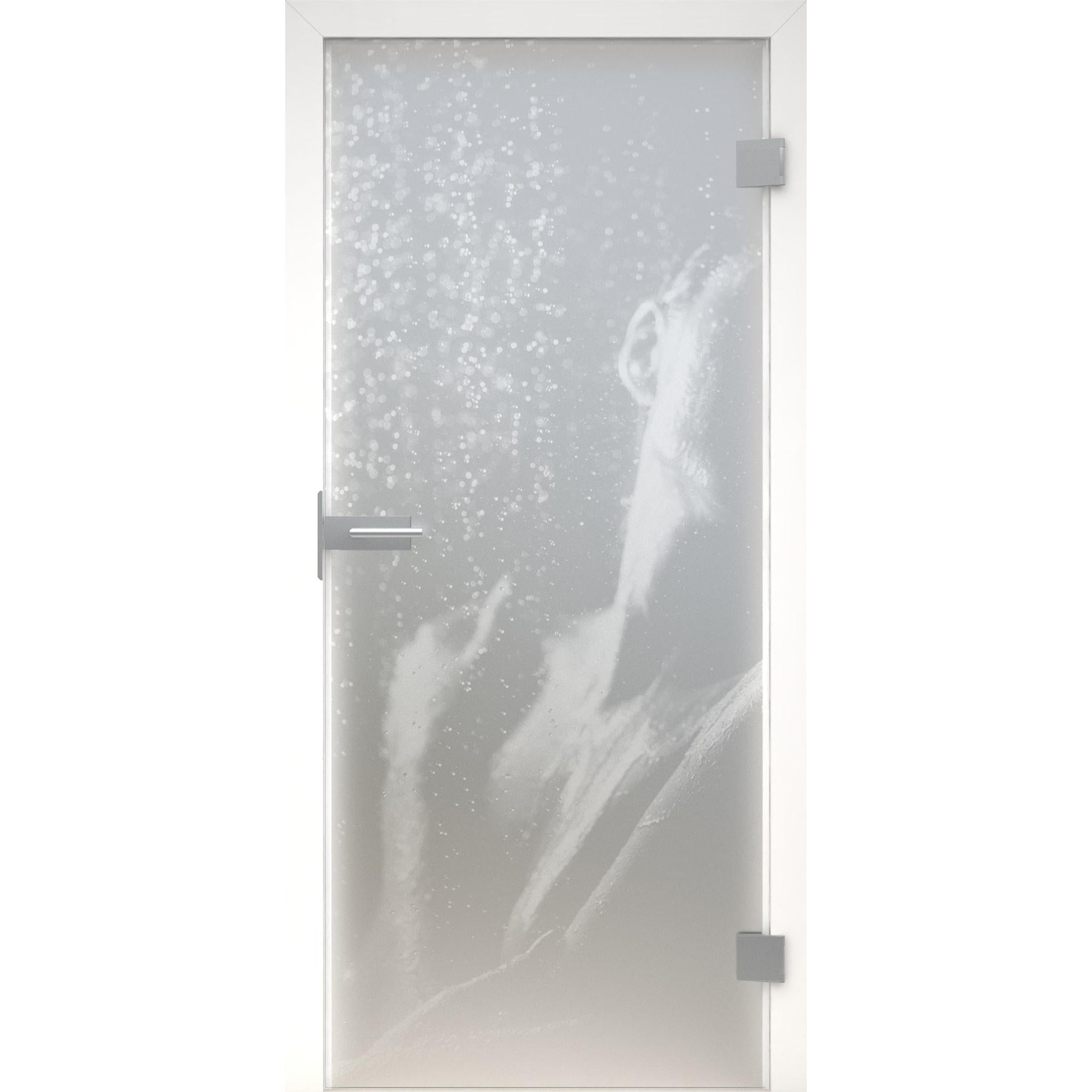 Glastür Aqua Design Dusche LaserArt 325 satiniert / matt-198,5 x 73,5 cm (Glasmaß 197,2 x 70,9 cm)-rechts-Montario