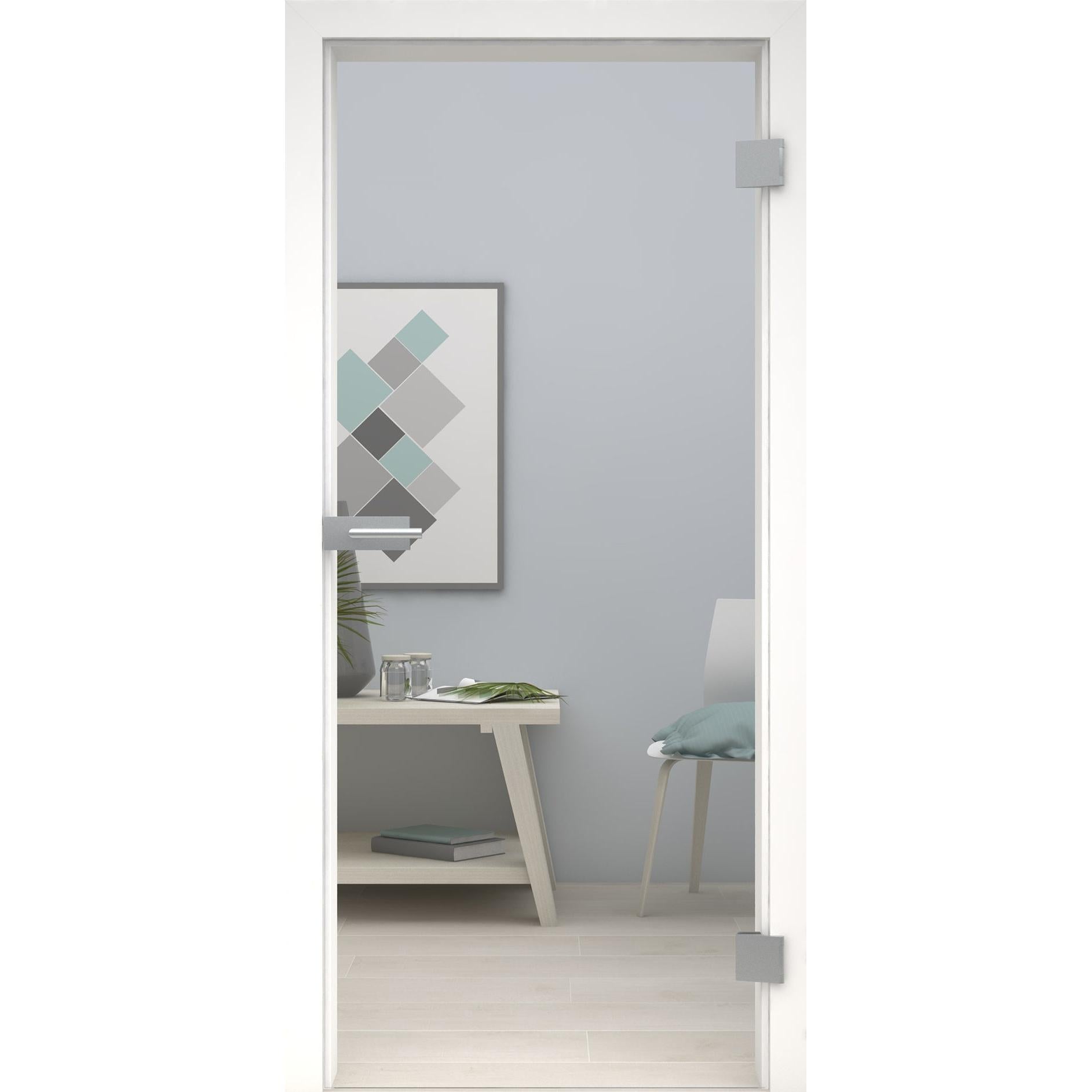 Glastür Klarglas-198,5 x 73,5 cm (Glasmaß 197,2 x 70,9 cm)-rechts-Montario