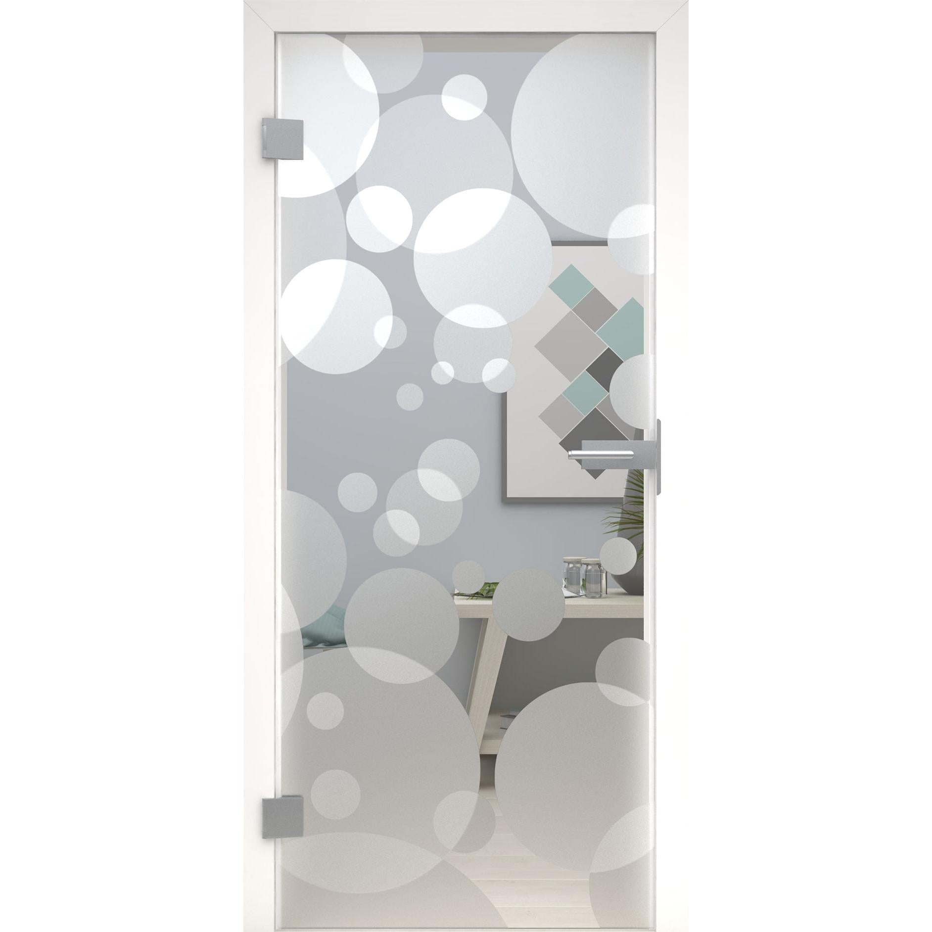 Glastür MattDesign 3D 510 Klarglas-198,5 x 73,5 cm (Glasmaß 197,2 x 70,9 cm)-links-Montario