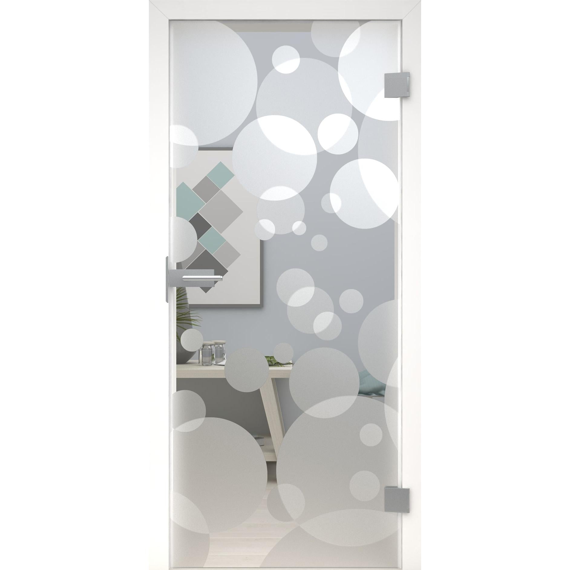 Glastür MattDesign 3D 510 Klarglas-198,5 x 73,5 cm (Glasmaß 197,2 x 70,9 cm)-rechts-Montario