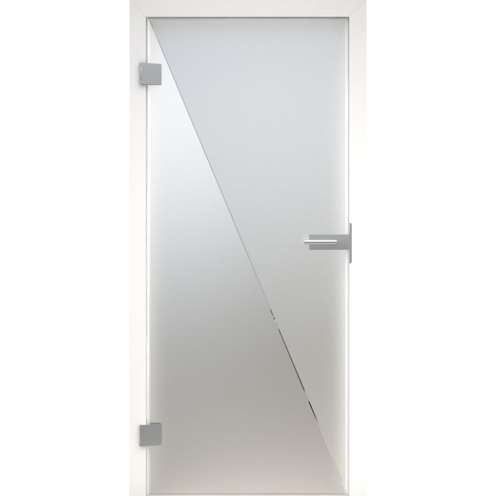 Glastür MattDesign 3D 598 Klarglas-198,5 x 73,5 cm (Glasmaß 197,2 x 70,9 cm)-links-Montario
