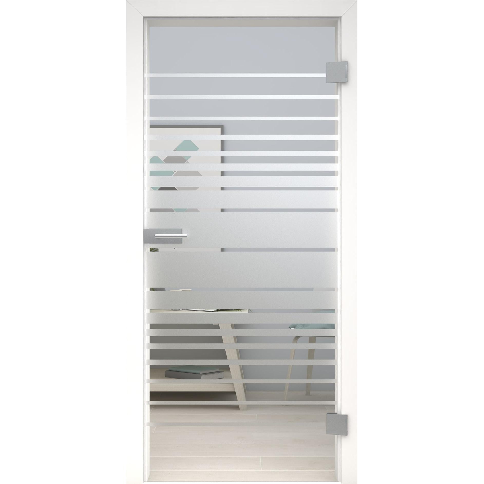 Glastür MattDesign 417-U Klarglas-198,5 x 73,5 cm (Glasmaß 197,2 x 70,9 cm)-rechts-Montario