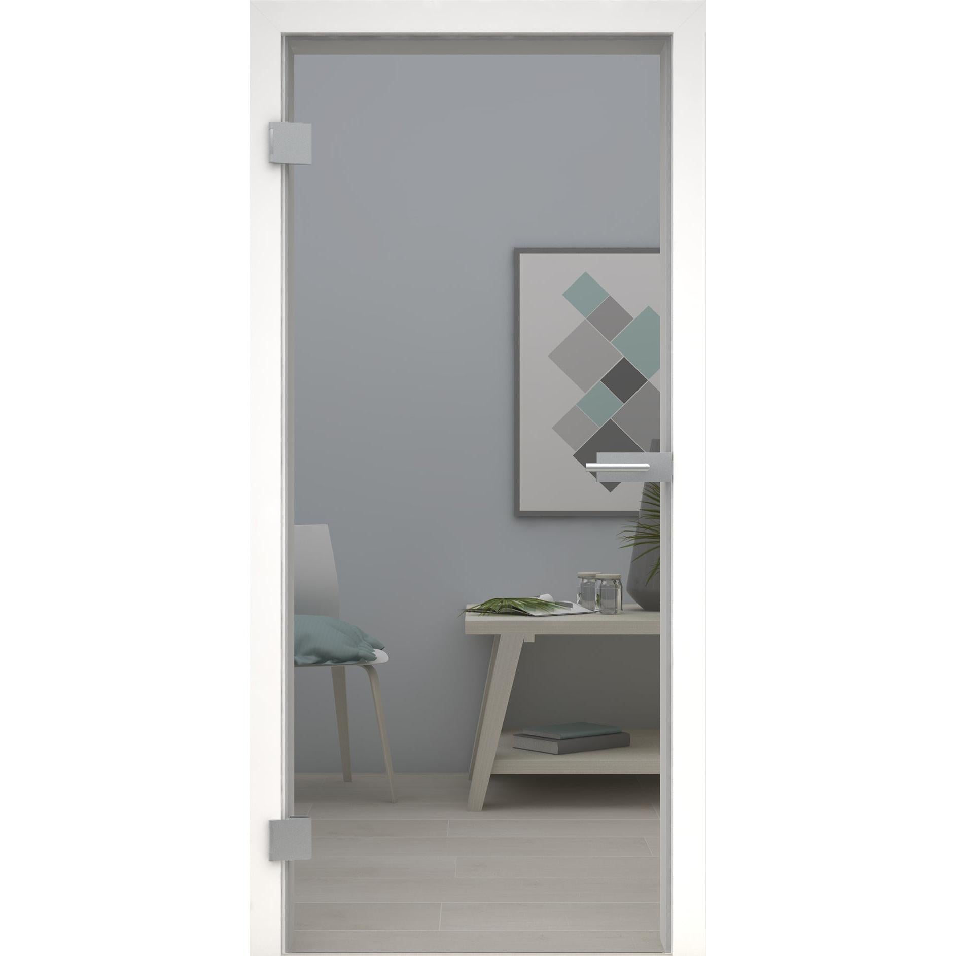 Glastür Parsol grau-198,5 x 73,5 cm (Glasmaß 197,2 x 70,9 cm)-links-Montario