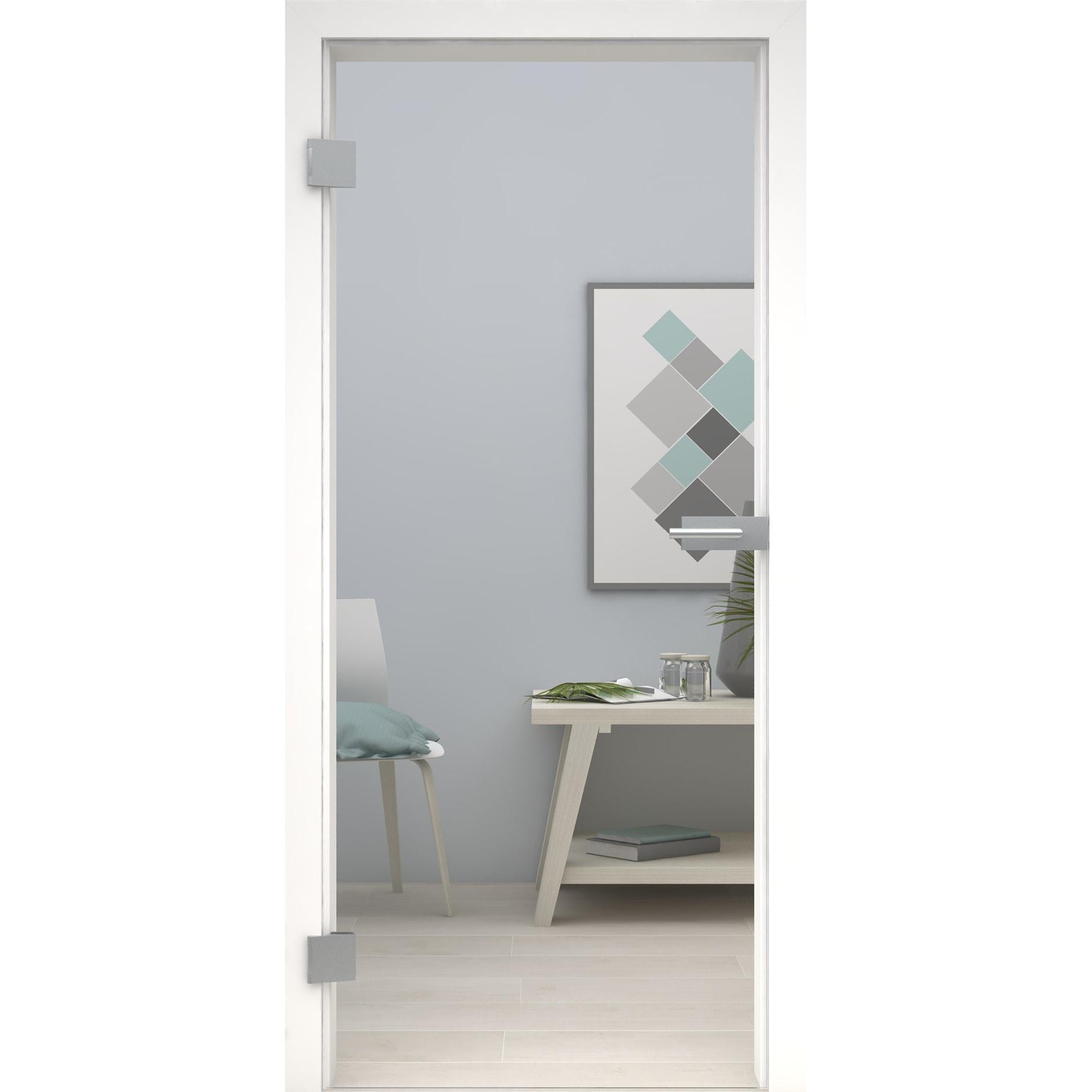 Glastür Weißglas-198,5 x 73,5 cm (Glasmaß 197,2 x 70,9 cm)-links-Montario