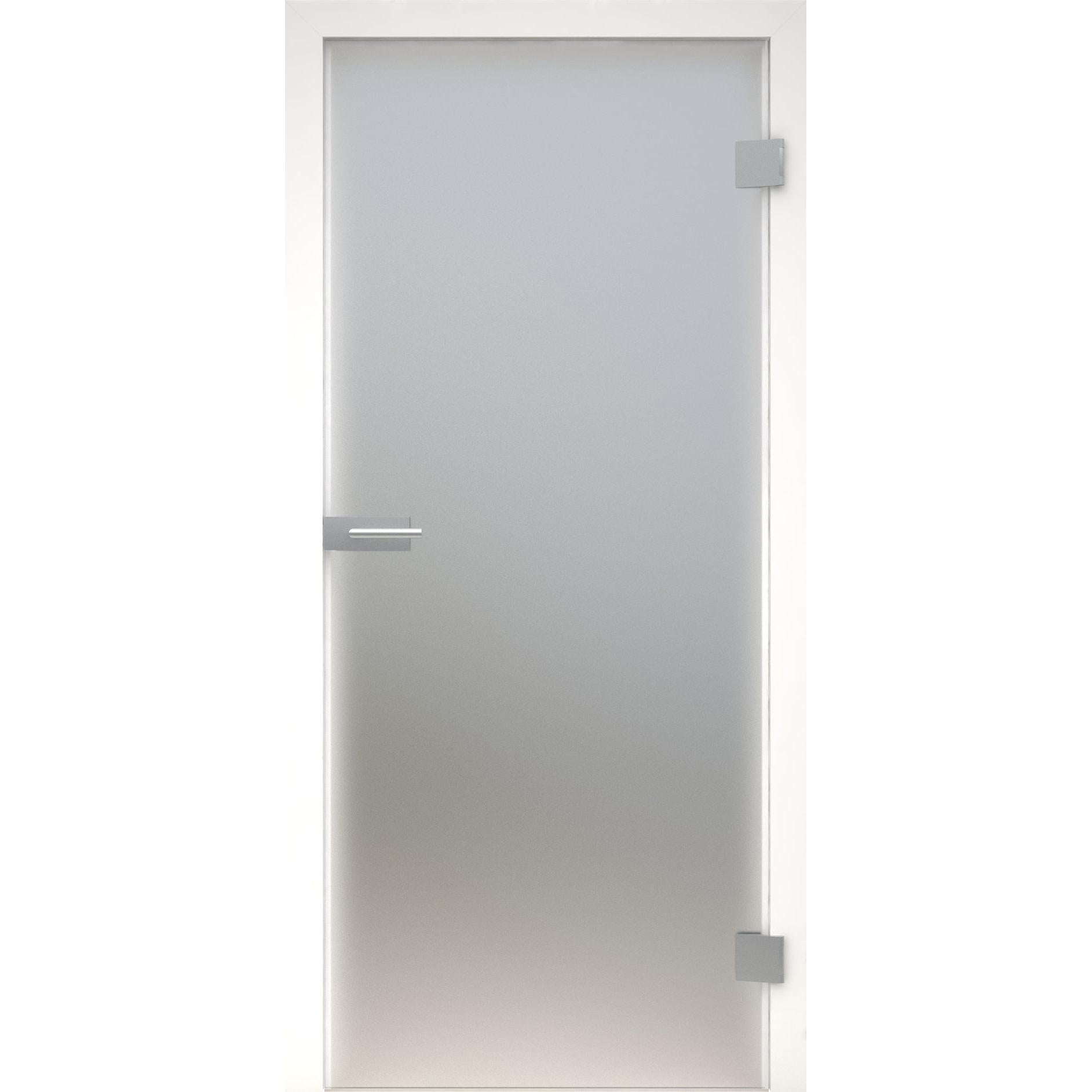 Glastür Weißglas satiniert / matt-198,5 x 73,5 cm (Glasmaß 197,2 x 70,9 cm)-rechts-Montario