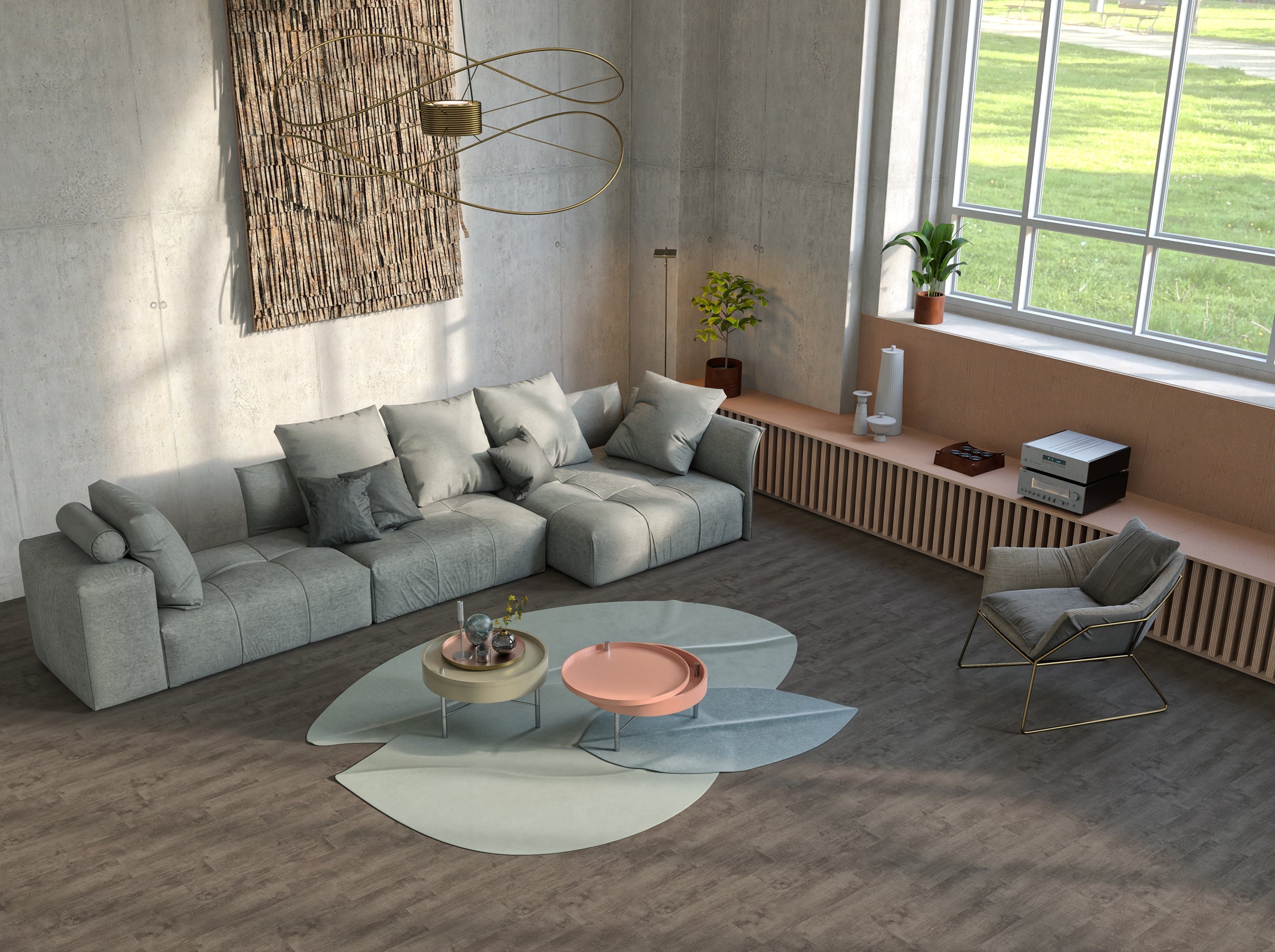 Klebe-Vinyl Smart Eiche Olbia Landhausdiele leicht strukturiert