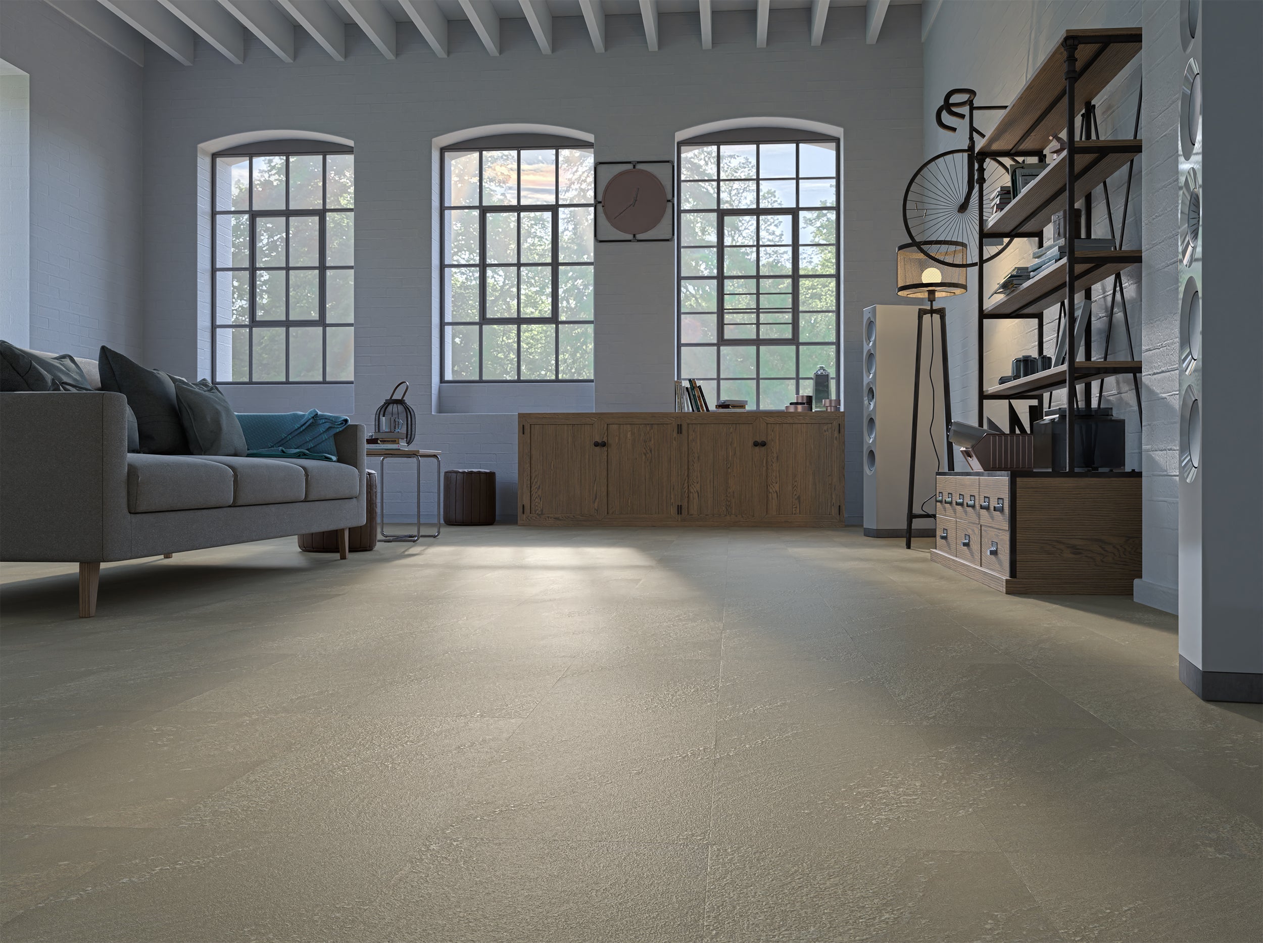 Klebe-Vinyl Smart Steinoptik Siena Fliese leicht strukturiert