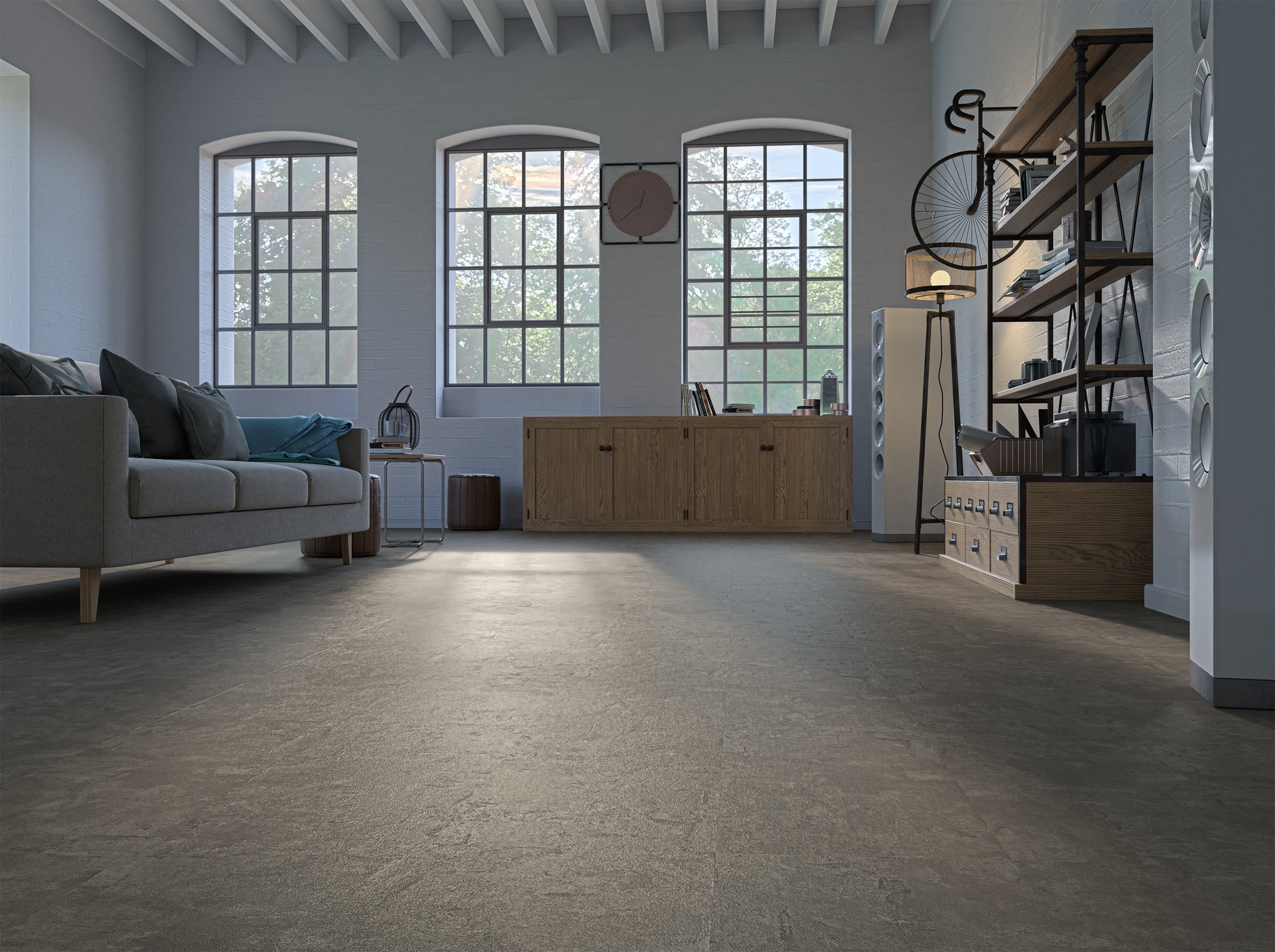 Klebe-Vinyl Smart Steinoptik Turin Fliese leicht strukturiert